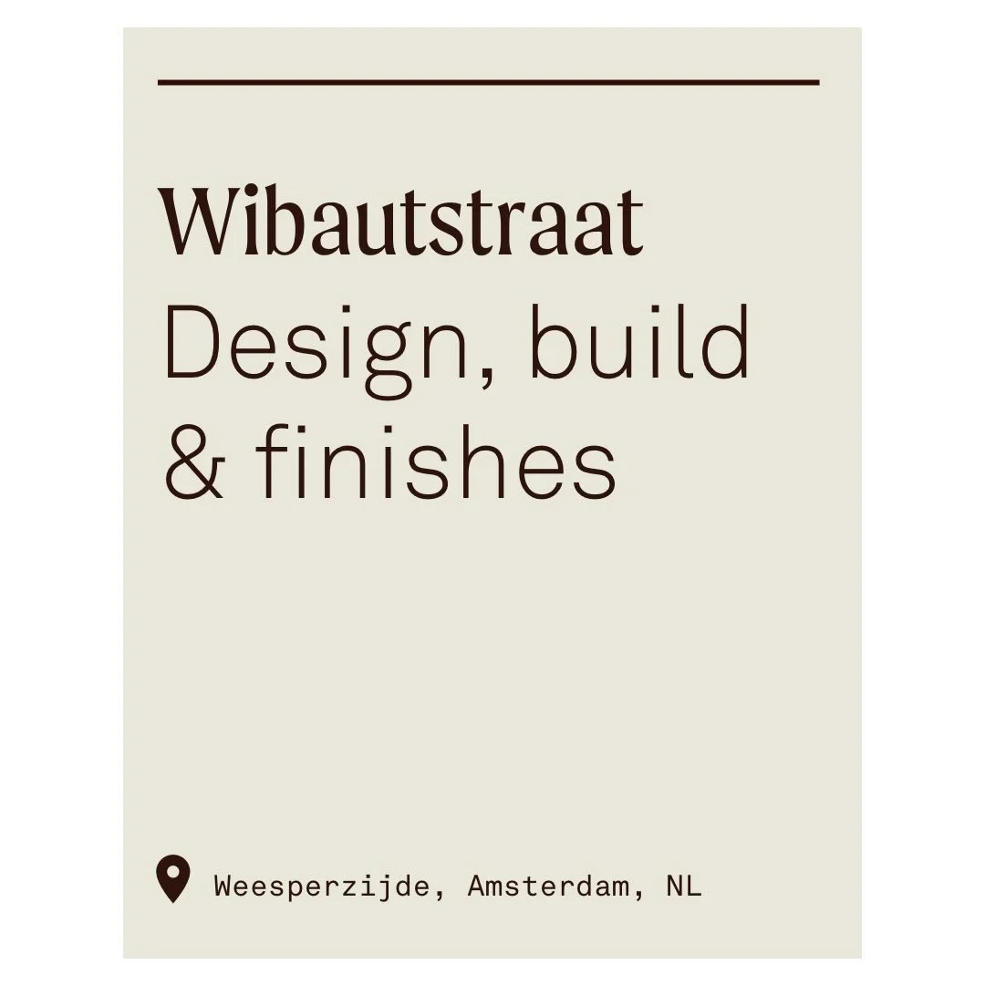 The design, full renovation and coordination of a family apartment in Weesperzijde, Amsterdam. 

Located in a modernist architectural style building - the approach was to recognise the character of the building through its lines and rectilinear forms