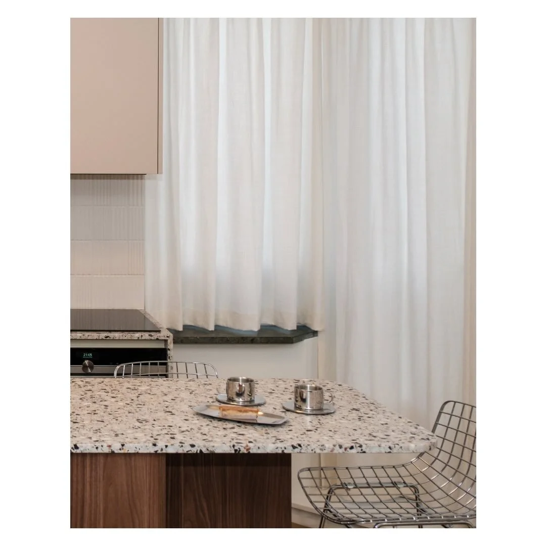 Jordaan, Amsterdam 2023.

We keep coming back to this one.
A turnkey renovation of an apartment, to be a home away from home. 

Lighter tones as the backdrop. Curves introducing softness. Darker accents grounding the space without disrupting the whol