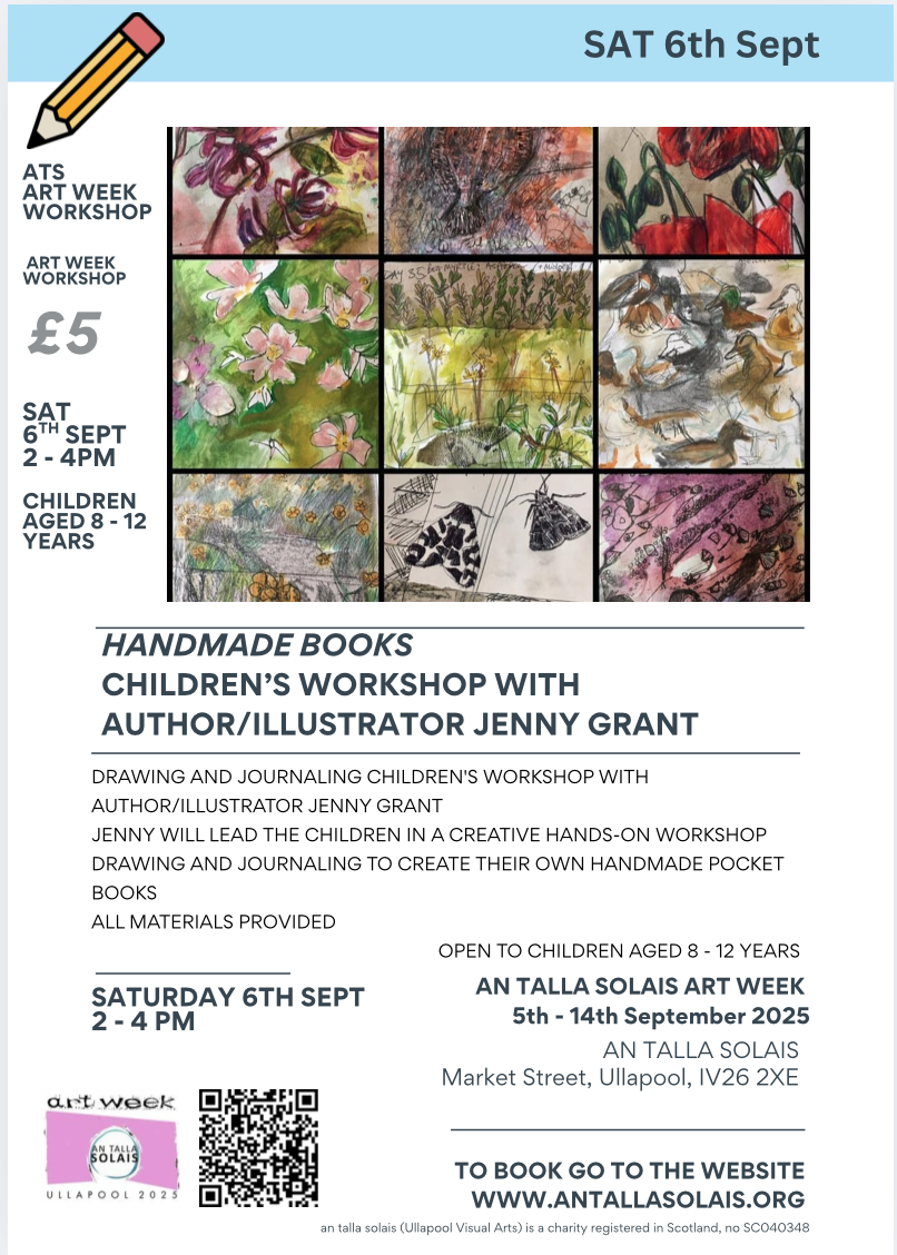 HANDMADE BOOKS CHILDREN’S WORKSHOP WITH JENNY GRANT ages 8 -12