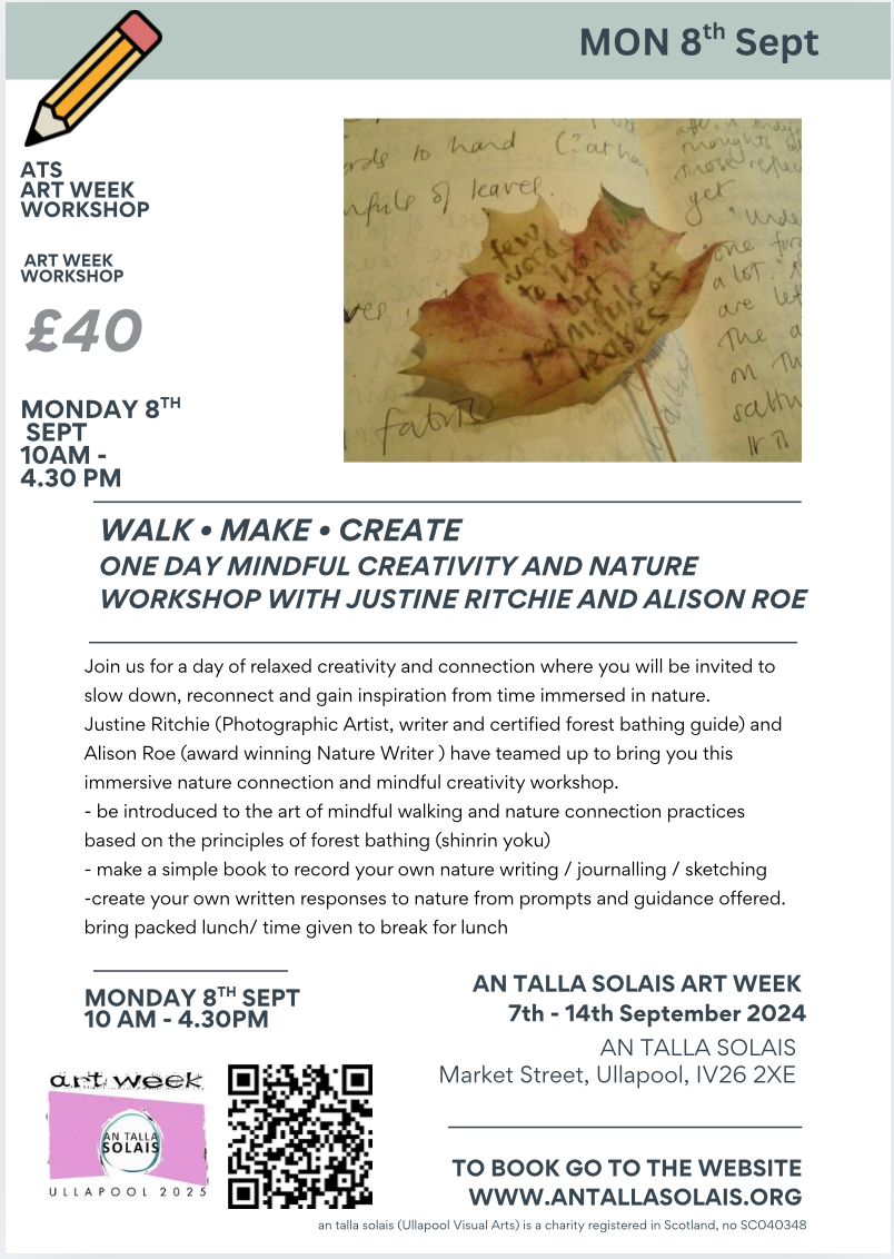 •WALK • MAKE • CREATE • ONE DAY MINDFUL CREATIVITY AND NATURE WORKSHOP