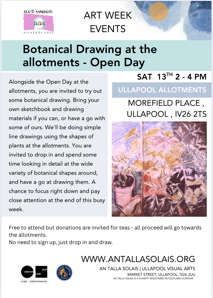 Botanical Drawing at the allotments - Open Day