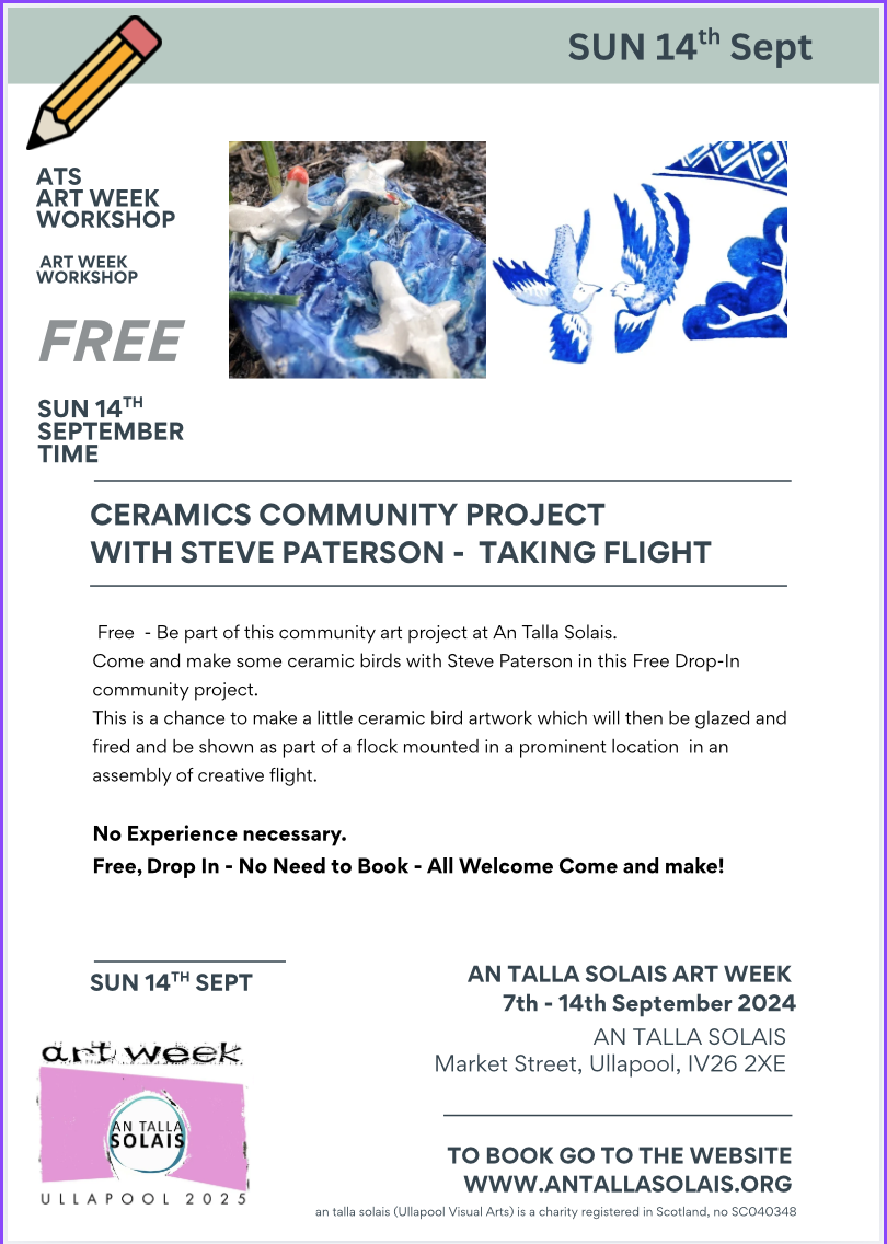 CERAMICS COMMUNITY PROJECT WITH STEVE PATERSON - TAKING FLIGHT