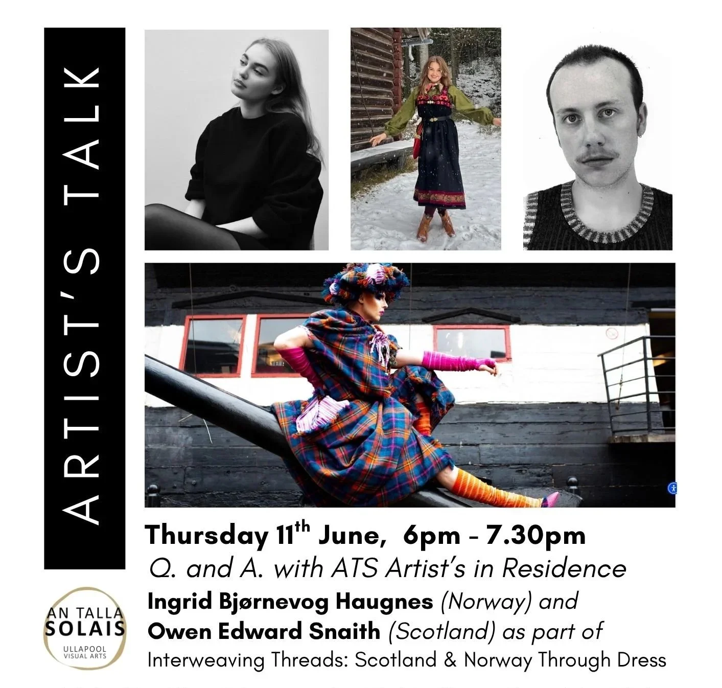 Artist's Talk. - Q. and A. with ATS Artist’s in Residence Ingrid Bjørnevog Haugnes (Norway) and Owen Edward Snaith...
