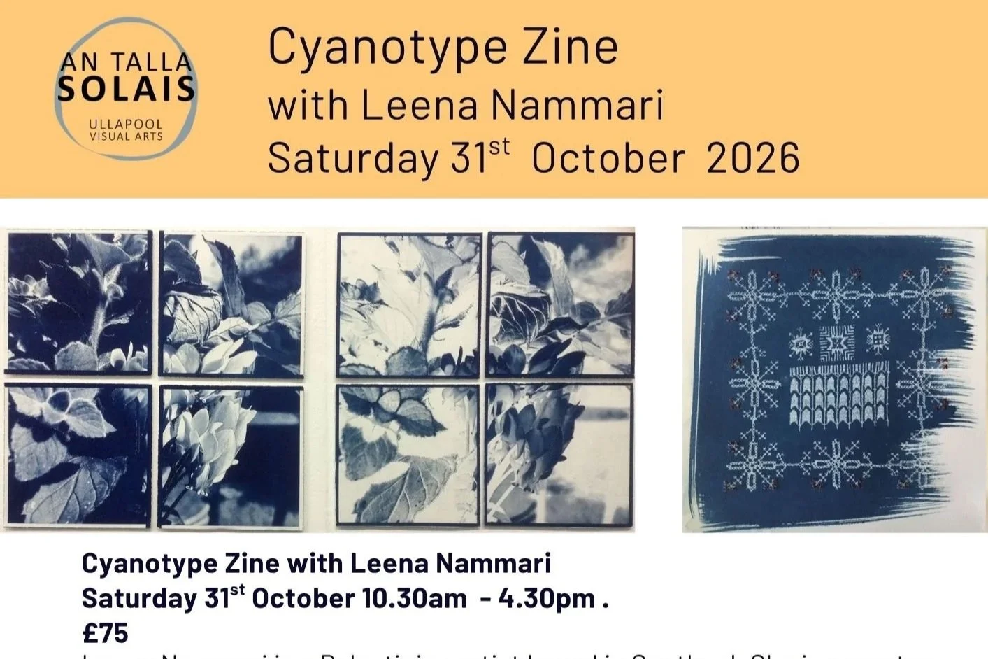AUTUMN PROGRAMME : Cyanotype Zine with Leena Nammari
