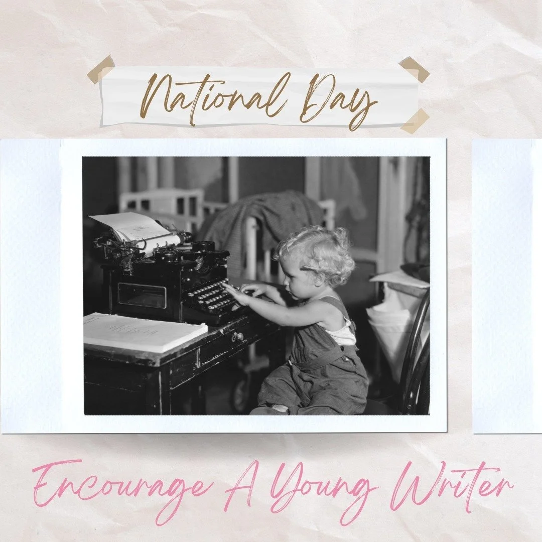 April 10th is National "Encourage A Young Writer" Day.

Use today to encourage your kids to pursue their goals and develop their writing skills. 
#writer #author #reading #books