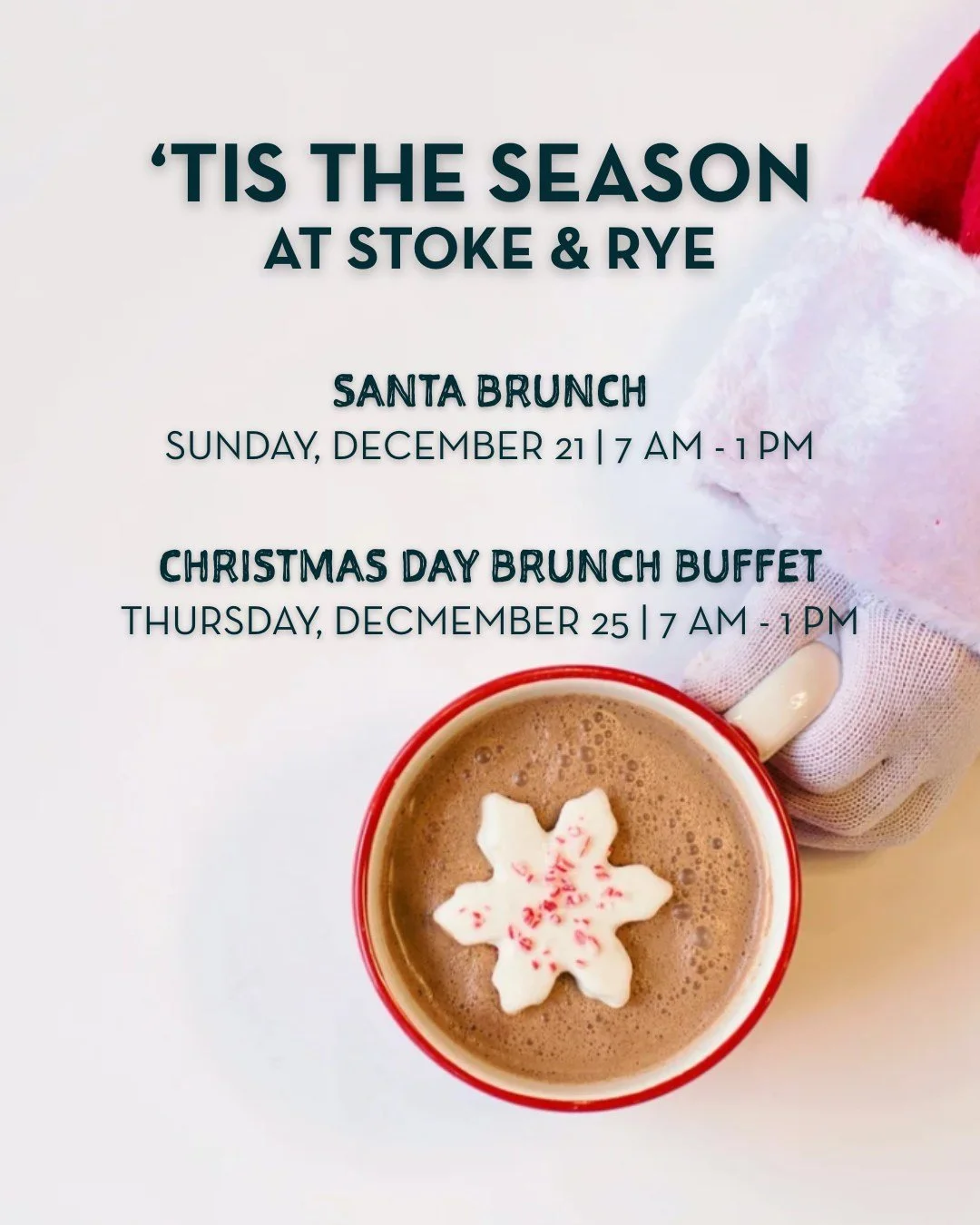 &rsquo;Tis the season 🎄 Embrace the magic of the holidays with our Santa Brunch and Christmas Day Brunch Buffet. Delight in festive, family-friendly feasts featuring holiday favorites, decadent spreads, and special seasonal treats. 

🎅 Santa Brunch