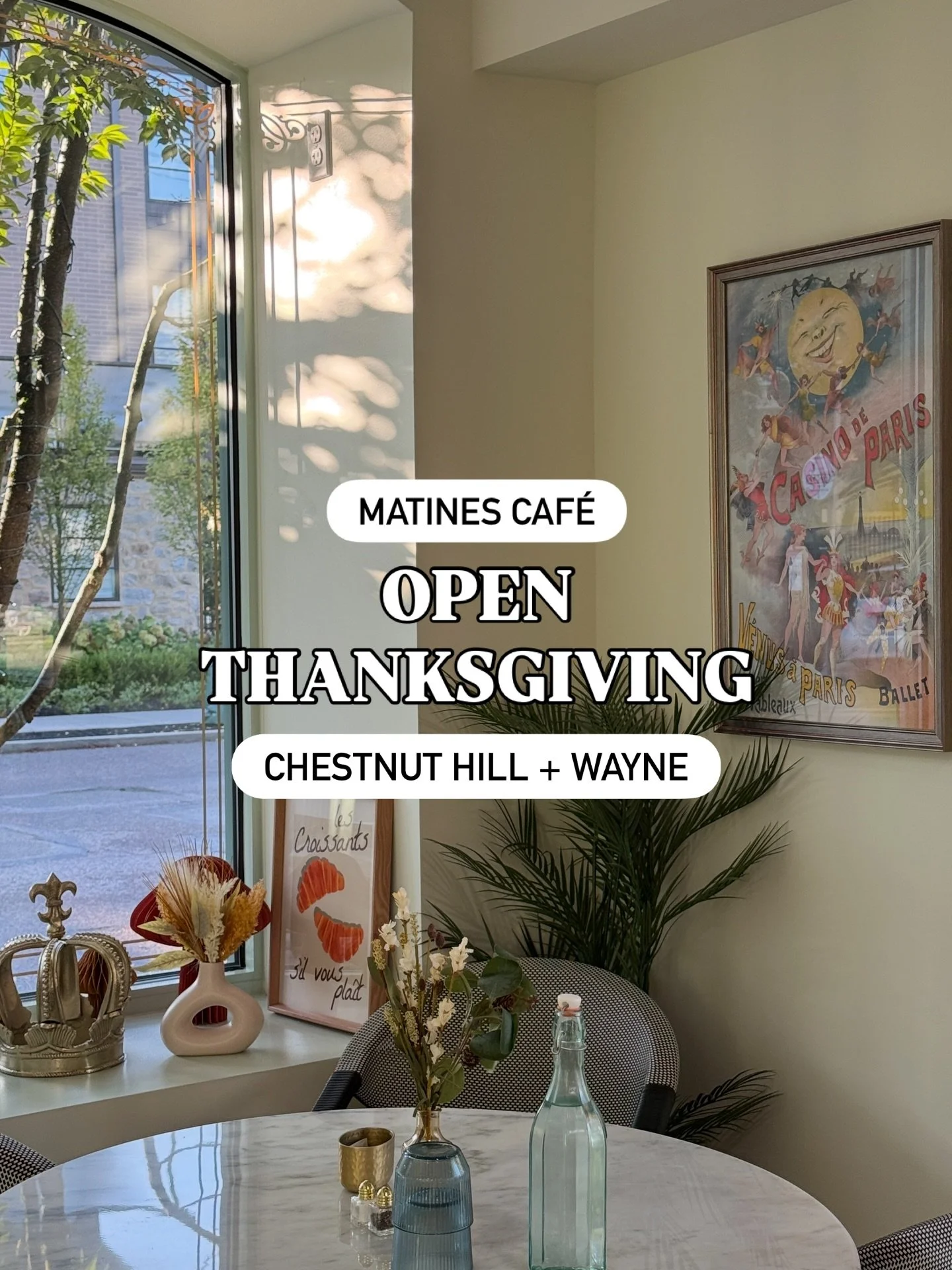 Start your holiday at Matines Caf&eacute;! Stock up on pastries for the fam, grab a latte, or enjoy brunch at either of our locations. 🦃