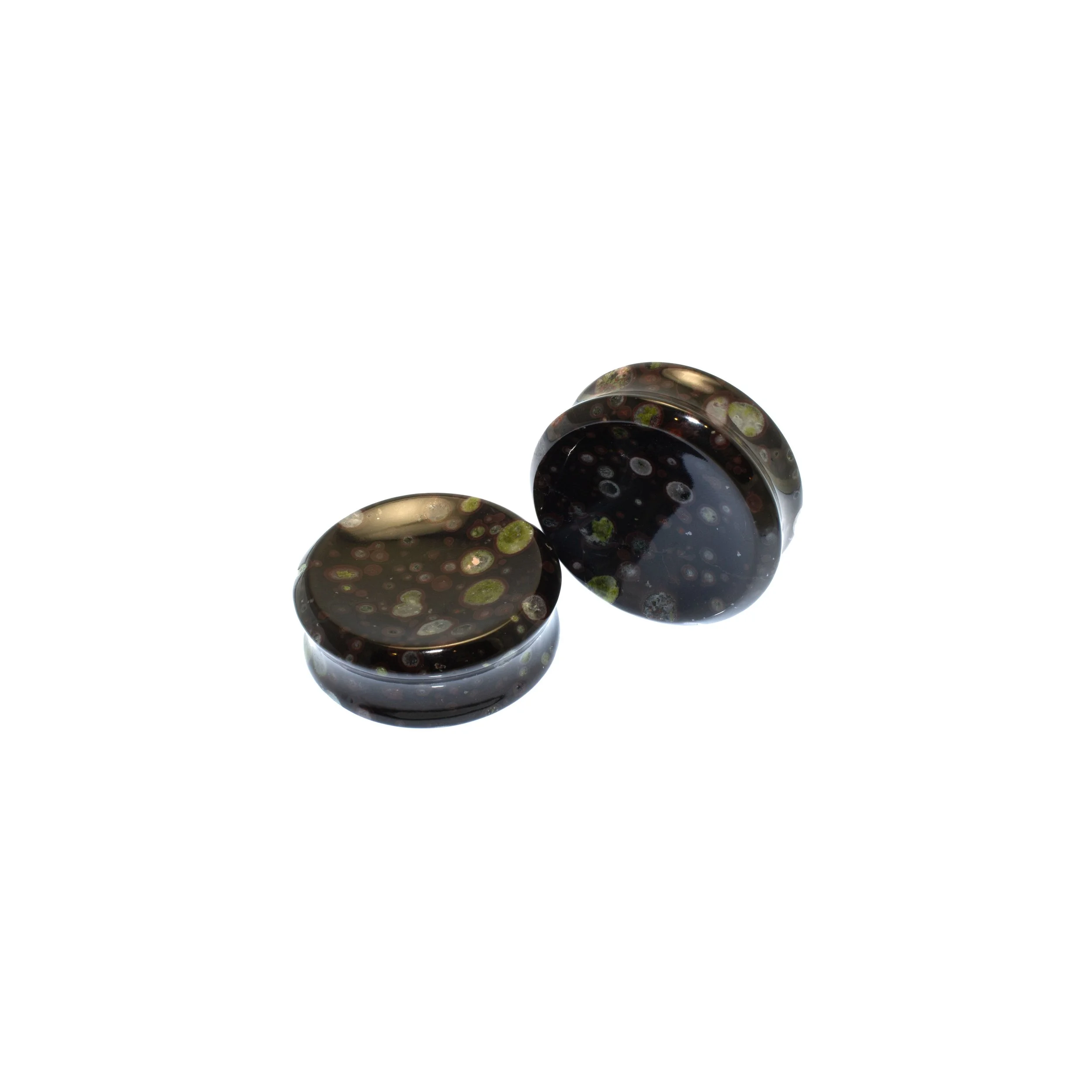 Plum Flower Agate Concave Plugs