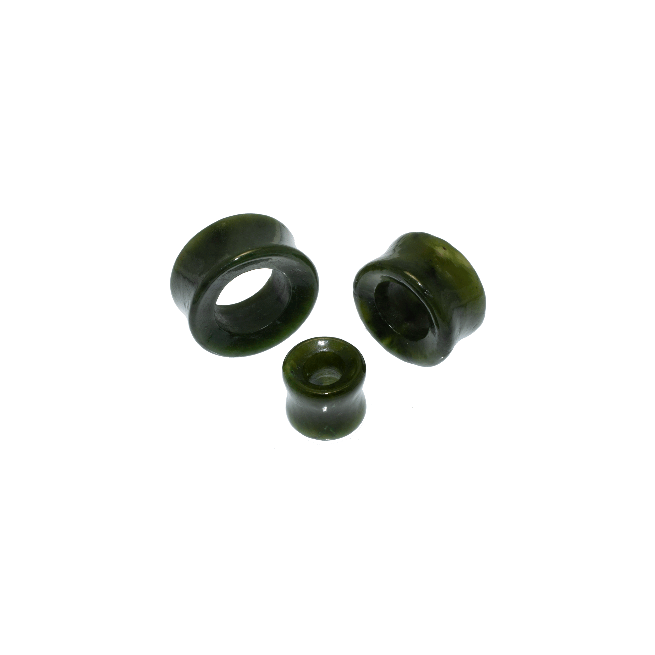Green Nephrite Jade Eyelets