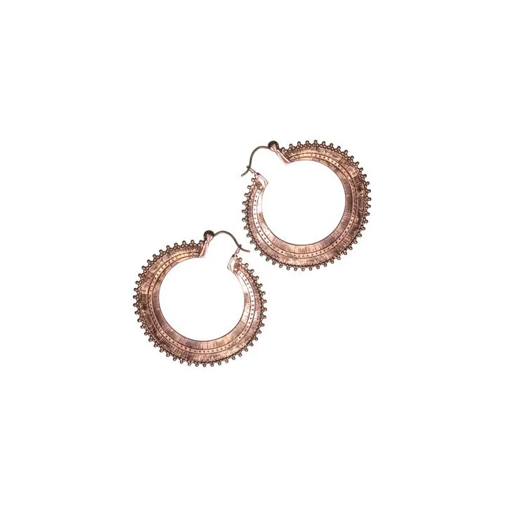 Rose Gold Plated Afghan Hoops (18 Gauge)