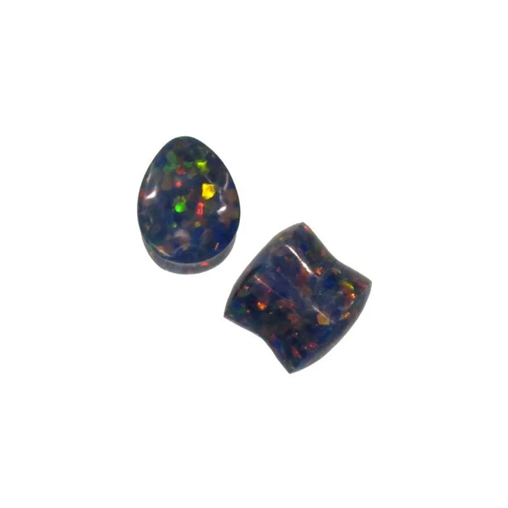 Black Opal Teardrops (1/2")
