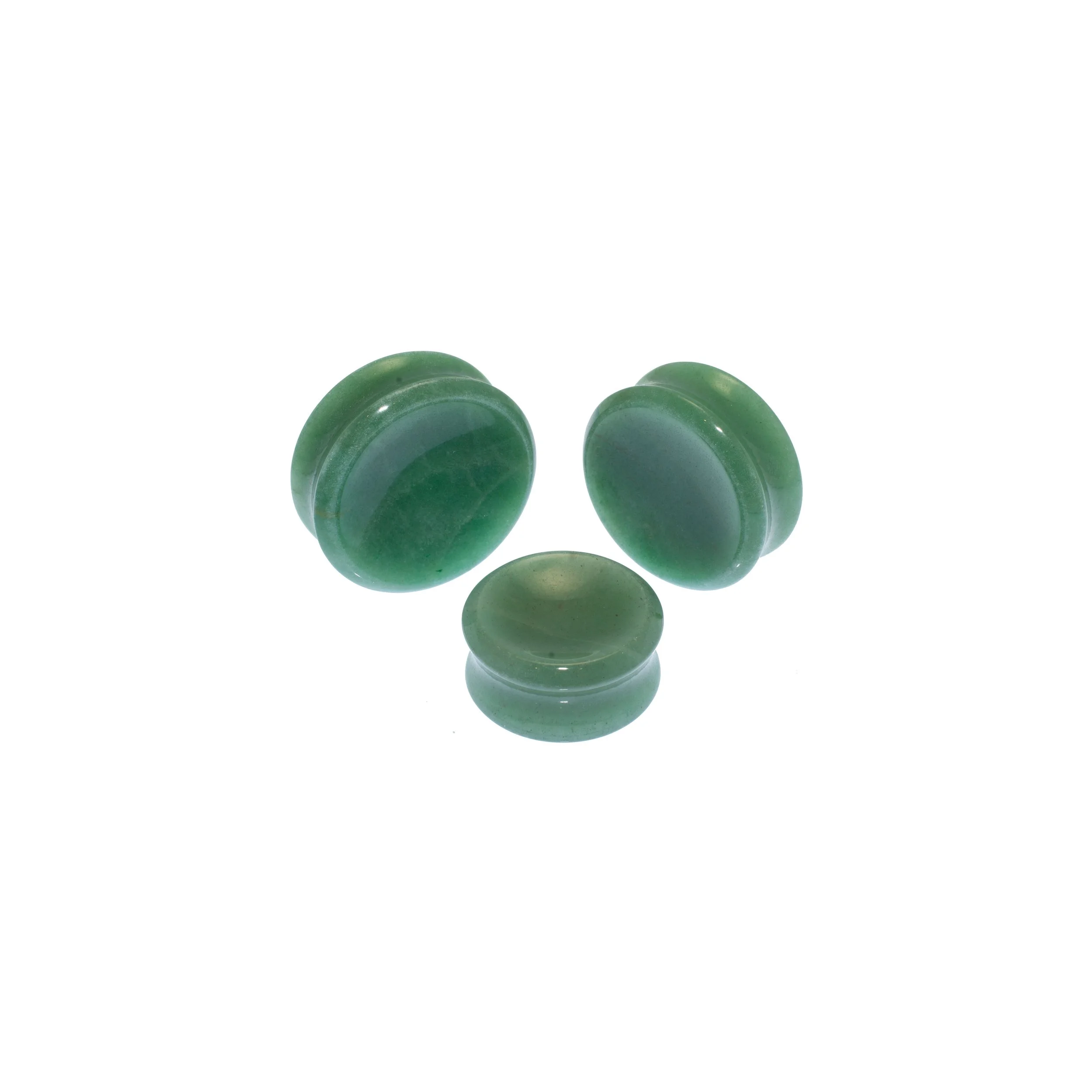 Green Aventurine Concave Plugs
