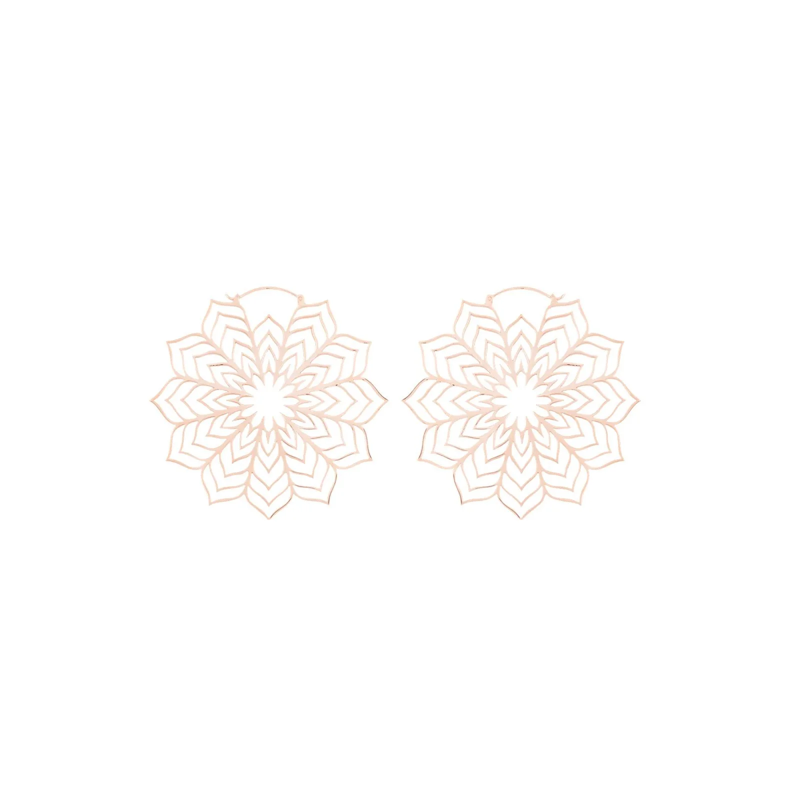 Rose Gold Plated Houdini Hoops (16 Gauge)