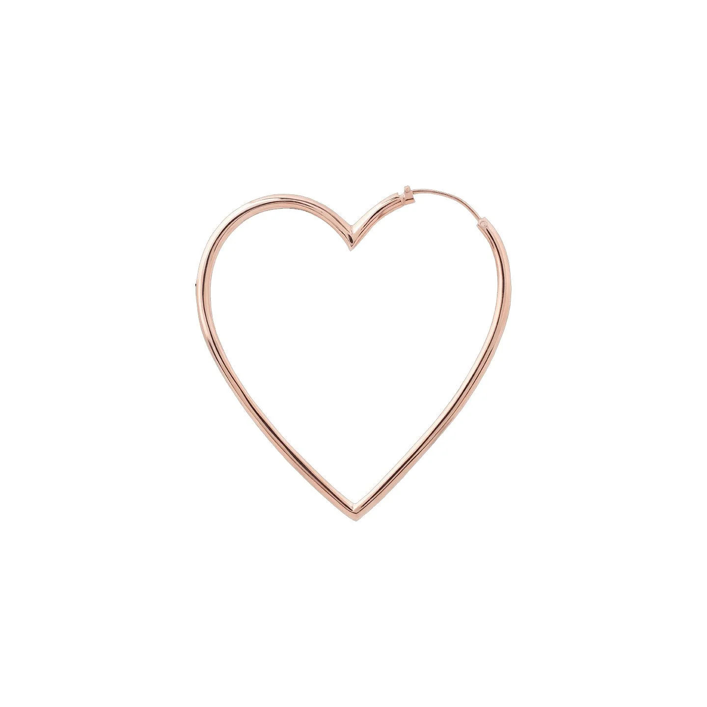 Rose Gold Plated My Broken Heart Hoops (16 Gauge)