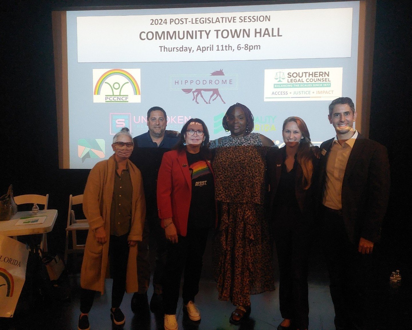 The 2024 LGBTQ+ Community Town Hall at the Hippodrome on April 11th was a great success! SLC was thrilled to team up again with amazing local community partners such as the Pride Community Center of North Central Florida, the UF Health Youth Gender P