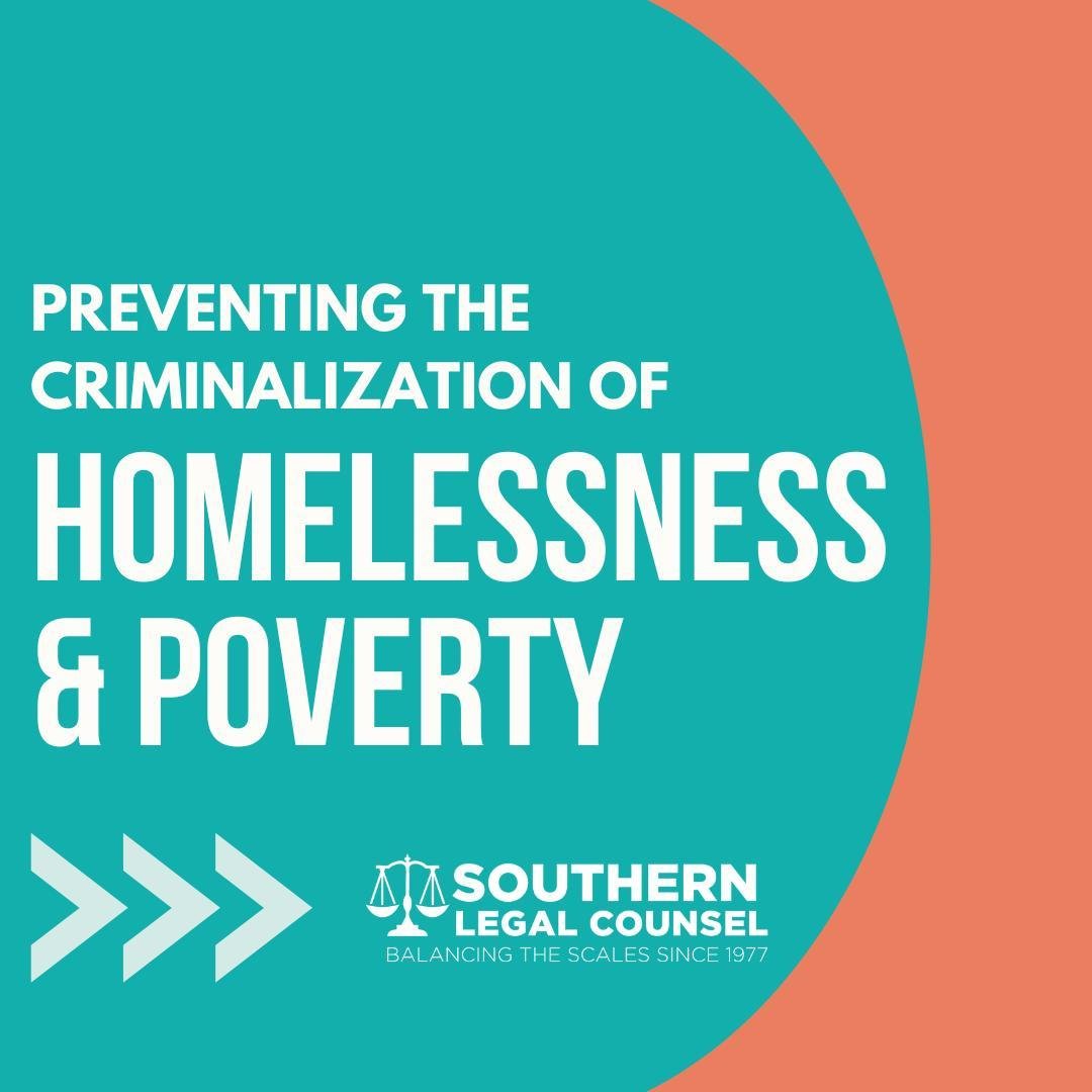 We hope you'll take some time to read and share this info series on Preventing the Criminalization of Homelessness and Poverty. 

👉 What does it mean to decriminalize poverty? 
Decriminalizing poverty means abolishing laws and practices that punish 