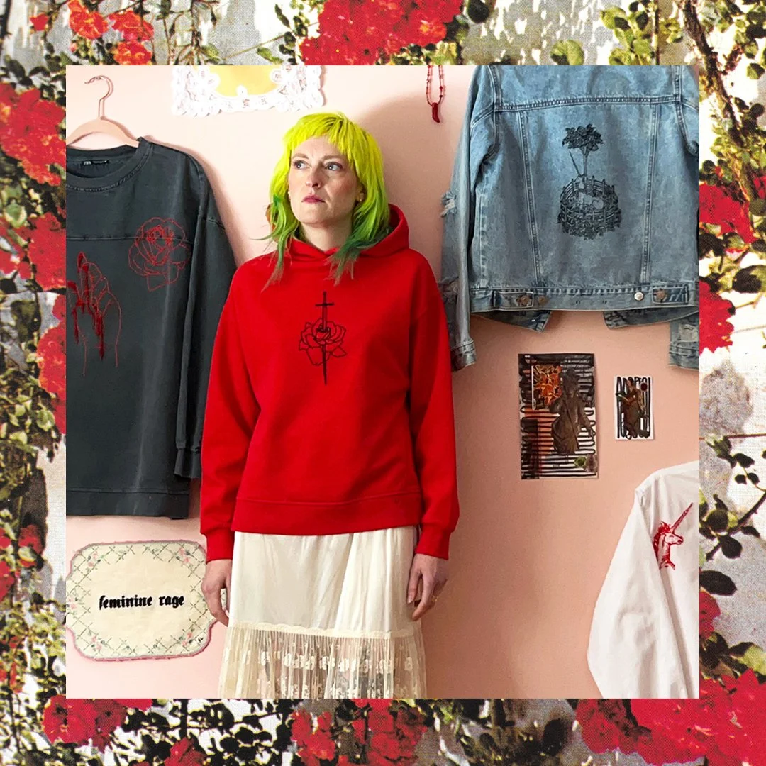 Sword Through the Heart of a Rose Hoodie