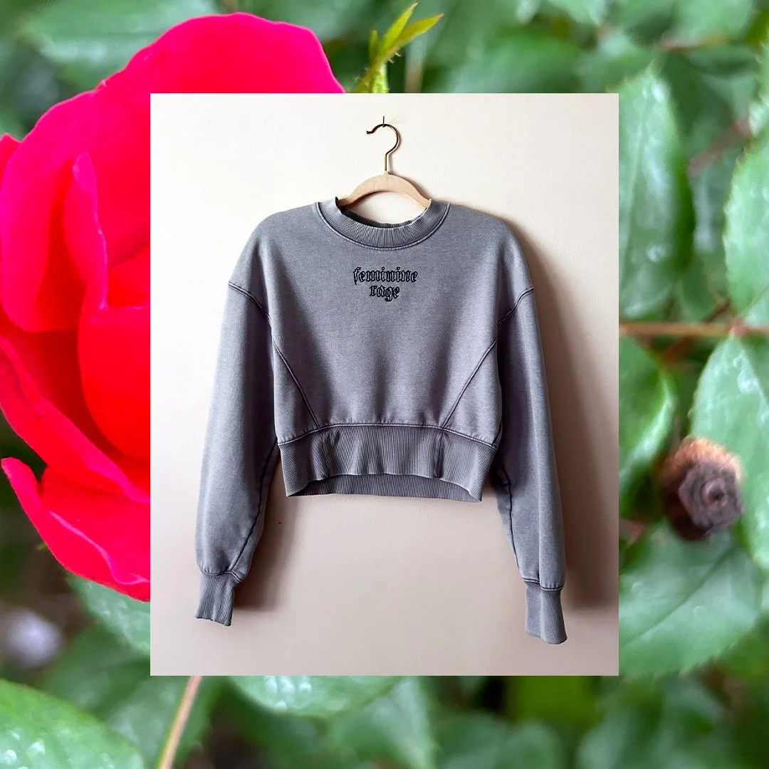 Feminine Rage Embroidered Sweatshirt 01