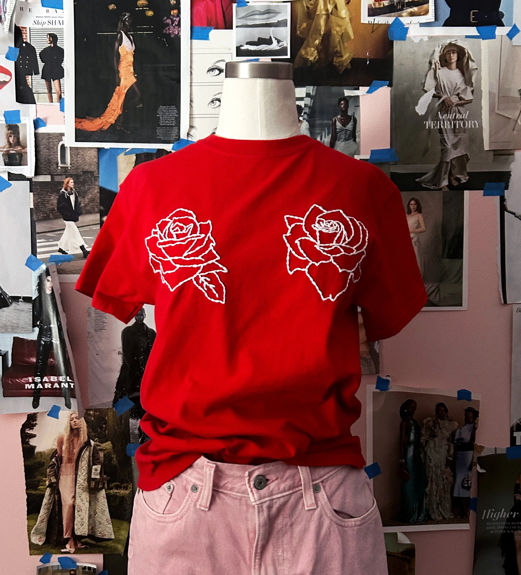 Double Roses Red Tee 02