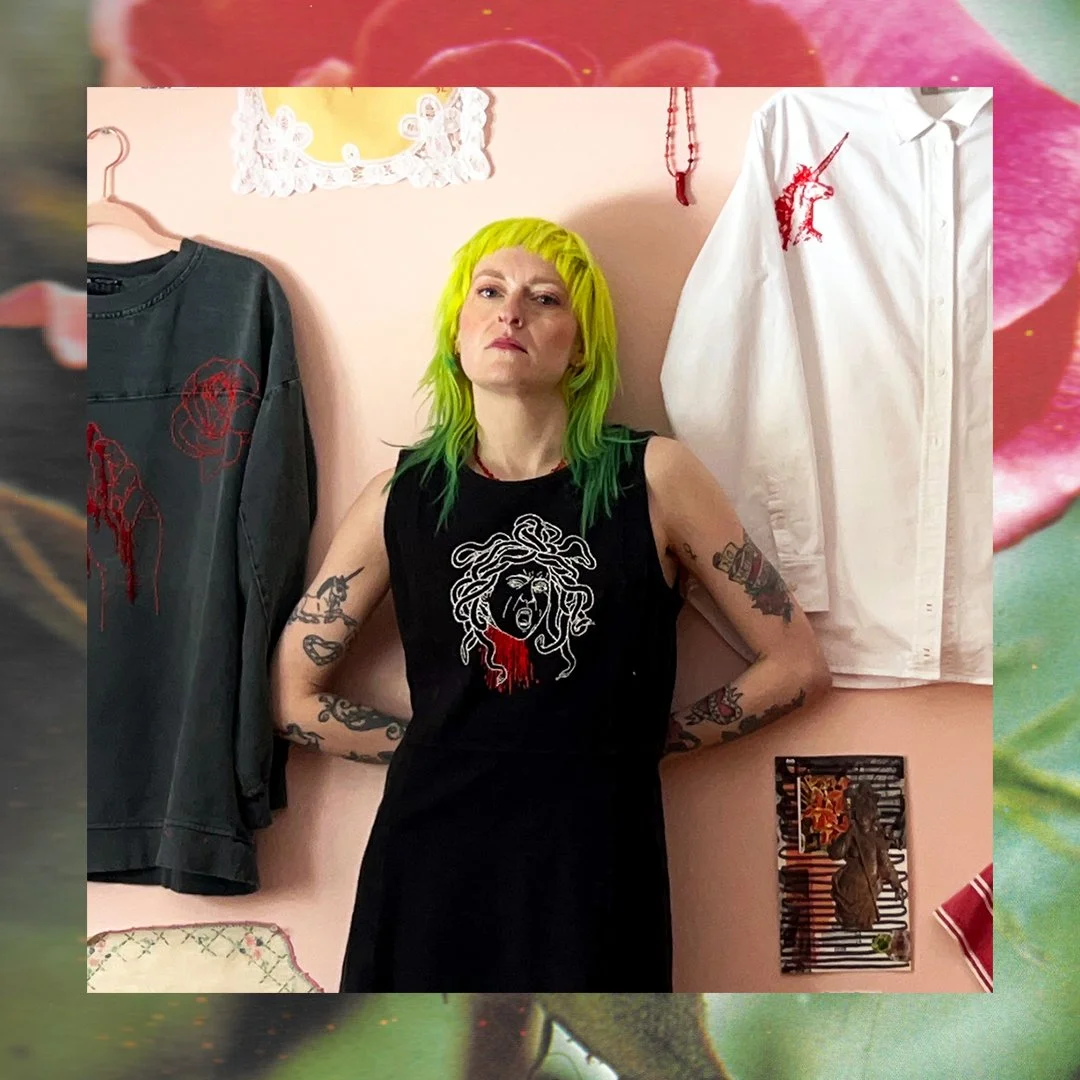 Medusa Embroidered Dress