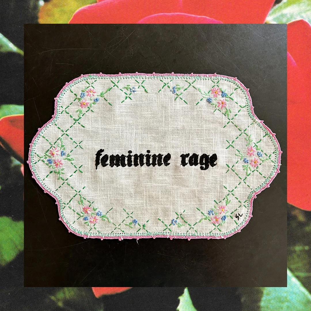 Feminine Rage Embroidered Linen