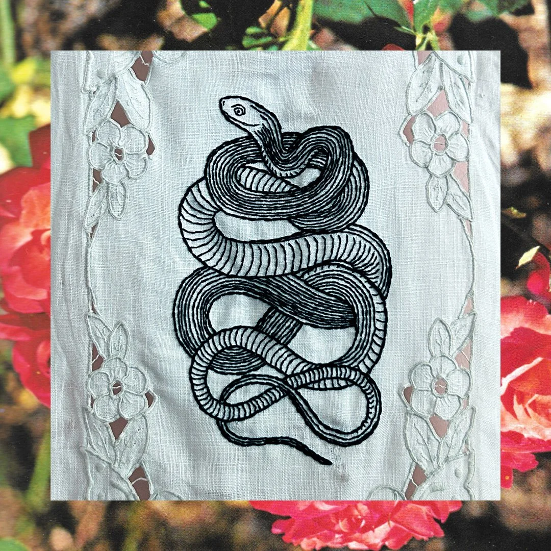 Wise Snake Embroidery
