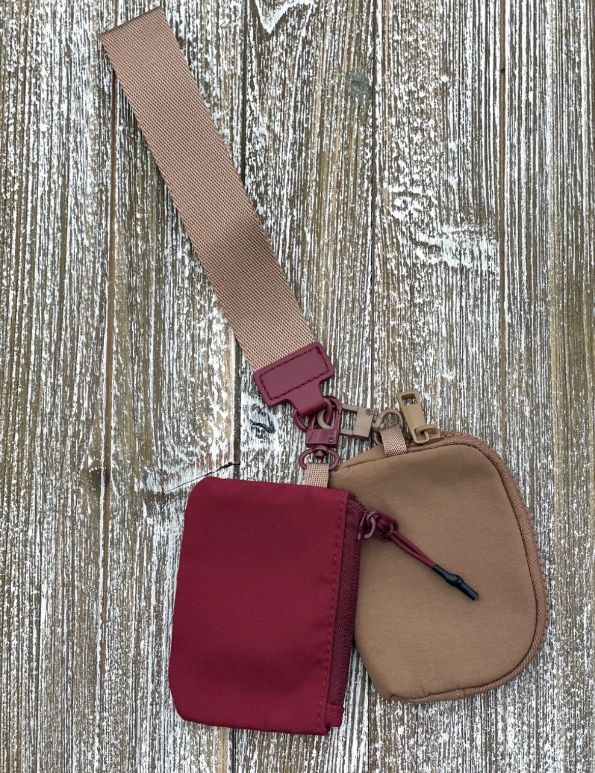 Dana's Dual Pouch Wristlet Keychain Wine-Mocha