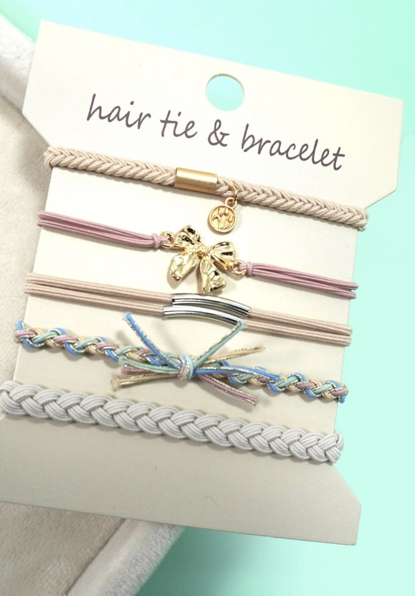Bow Boho Knot Bracelet Hair Ties