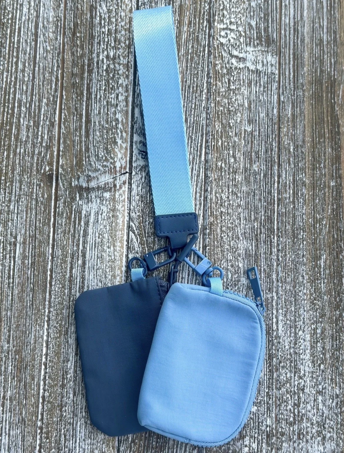 Dana's Dual Pouch Wallet Keychain Navy-Blue