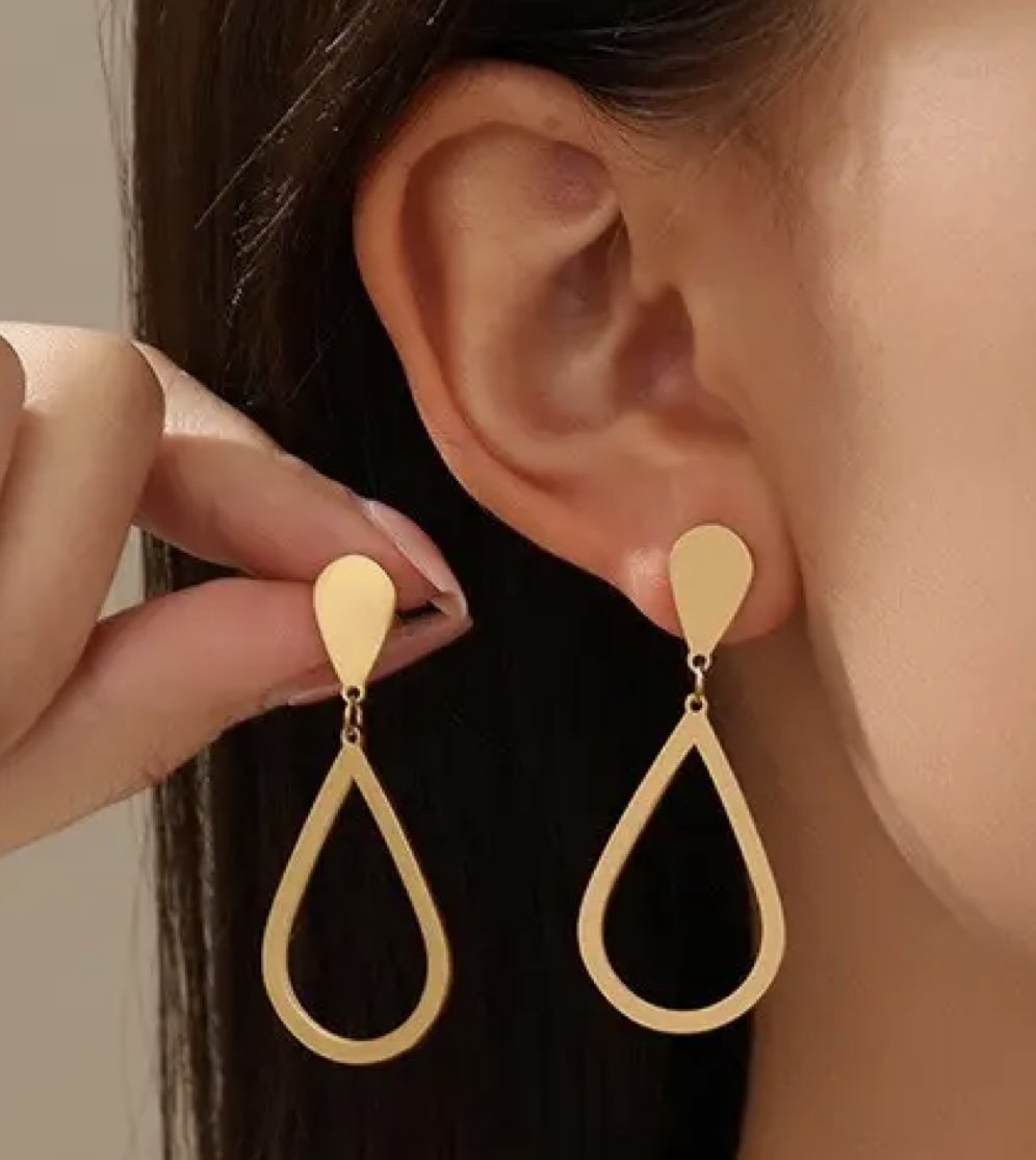 Drop Hoop Earrings