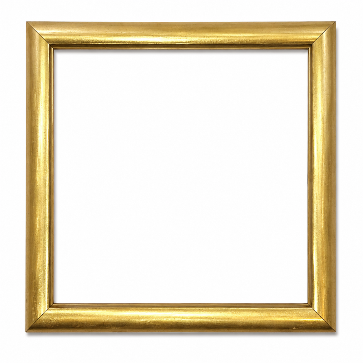 Custom Picture Frame | 1 1/8W 3/4H 1/2R Gold Leaf Rounded | Hand Crafted Custom Size Frames Great for Art, Photos (011)