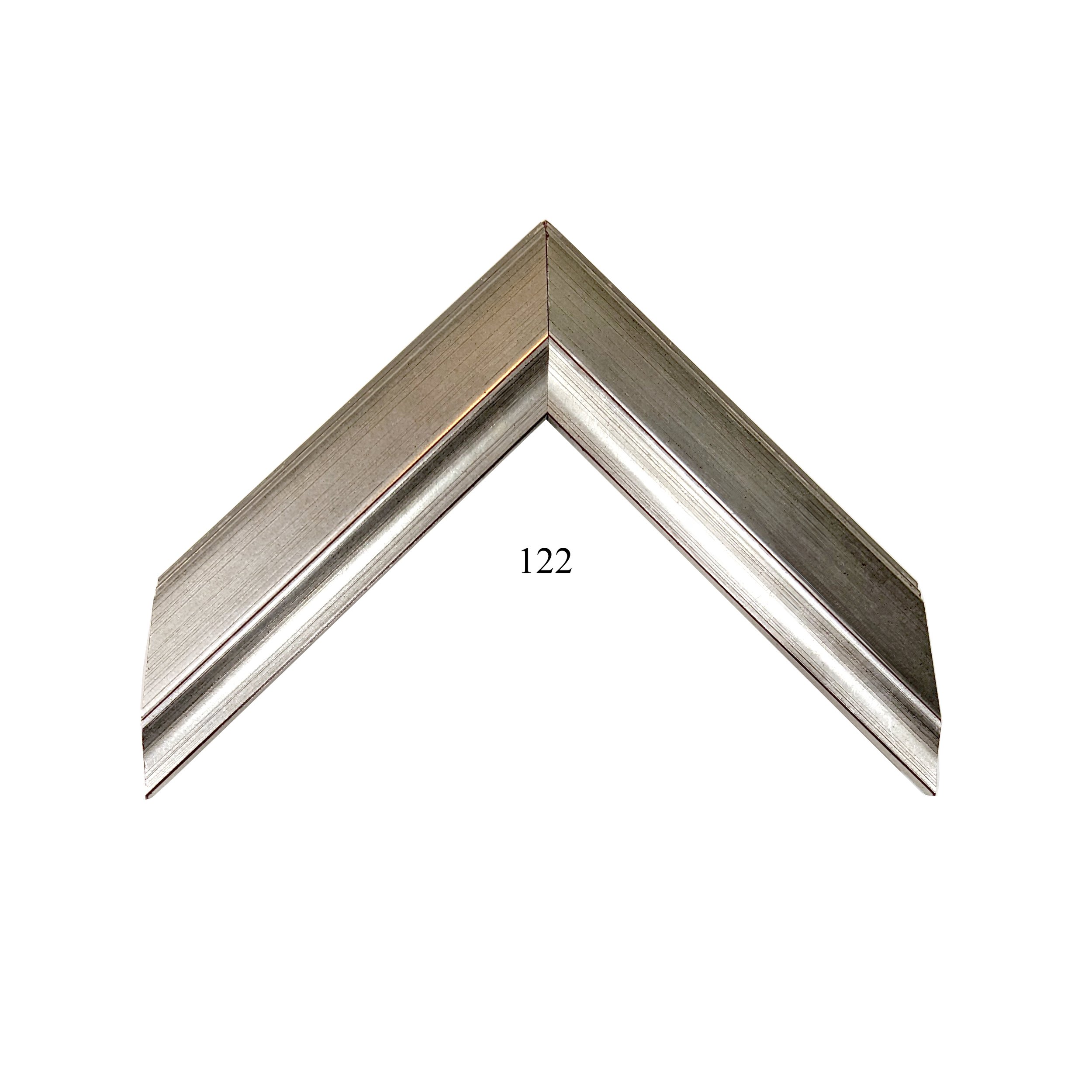 Custom Picture Frame | 1 3/4" Silver w/ Faint Red Decorative Lines, Beveled Edge | Custom Size Frames Great for Photos, Art (122)