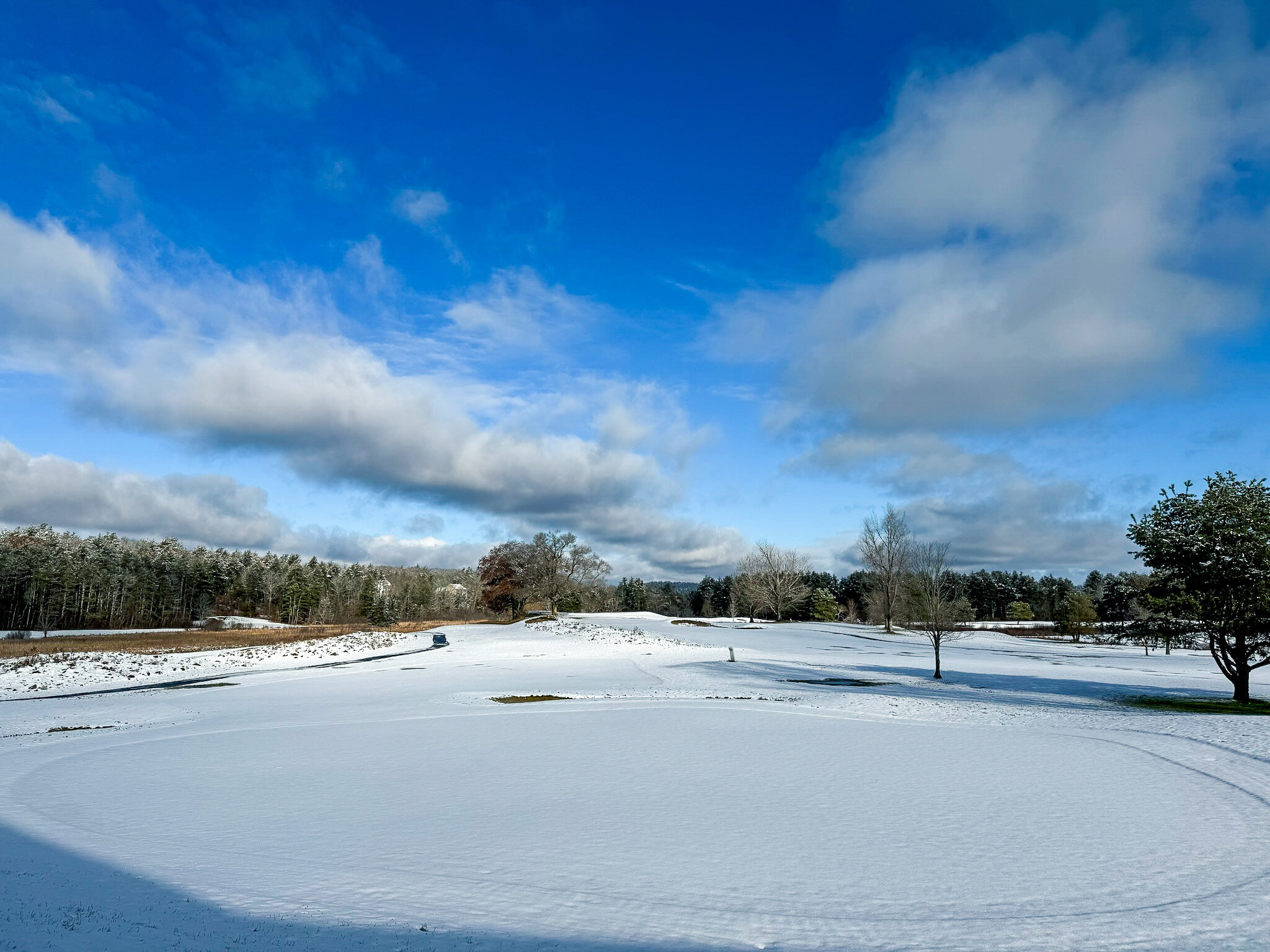 It's a beauty out there!  REMINDER: As the snow accumulates, you'll begin to see the groomed trails by our friends at Bath Parks &amp; Recreation Department.  PLEASE do your best to stay on or near those trails and please stay off the greens. Even wi