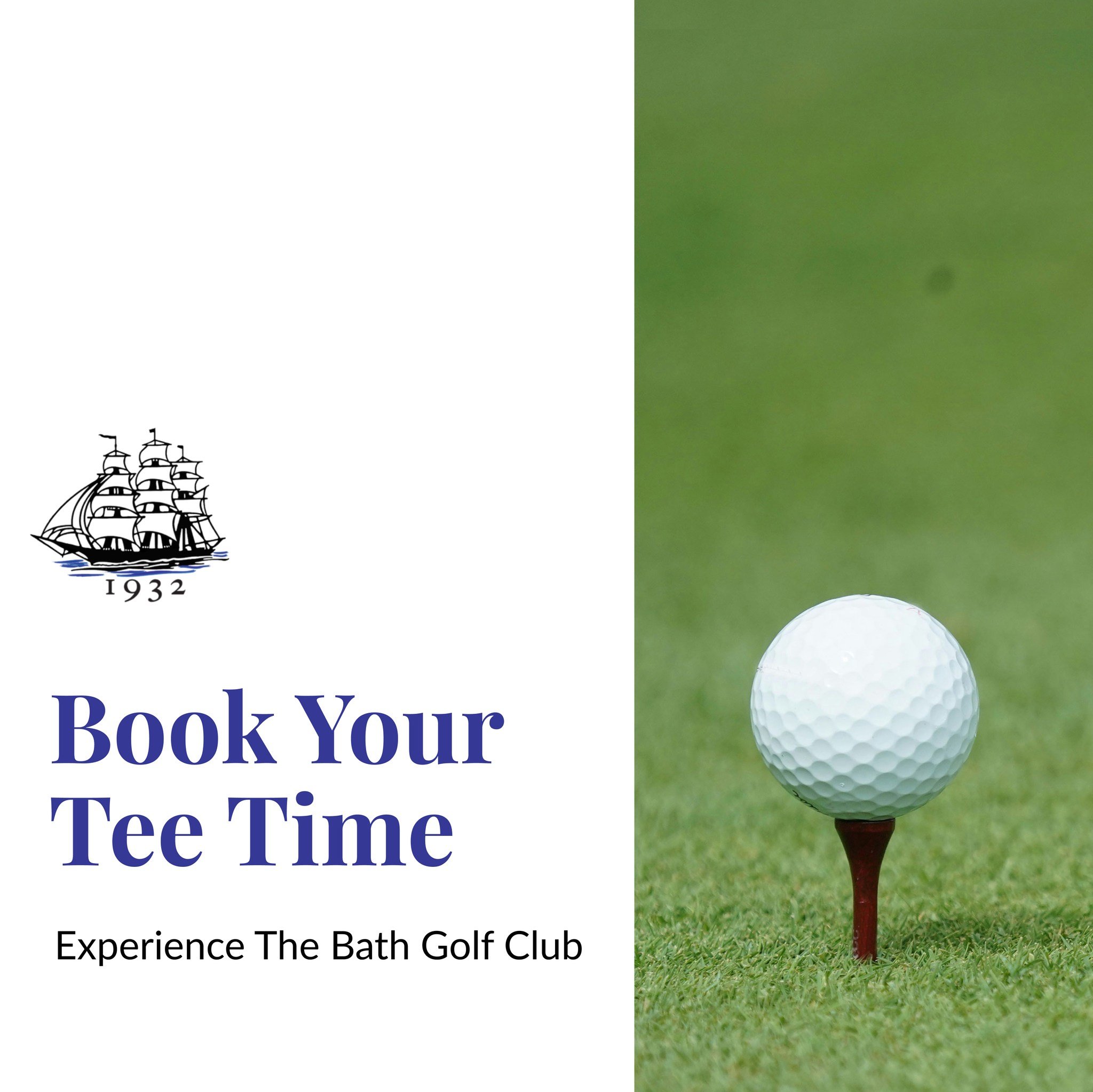 Get ready for an unforgettable day on the greens at The Bath Golf Club! 🌳🏌️&zwj;♀️ Enjoy the perfect blend of natural beauty and challenging play with our 18 championship holes. Public tee times are now available, so secure your spot now and experi