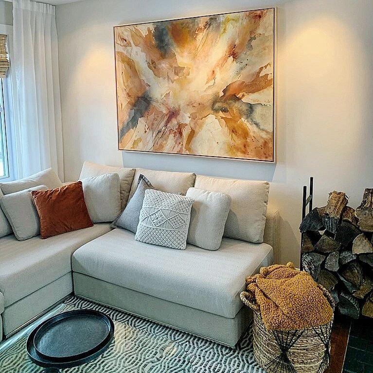 Another great home installation 🧡🧡🧡. Makes my day!

Une autre superbe installation
🧡🧡🧡. &Ccedil;a fait ma journ&eacute;e!

.
.
.
.
#montrealart
#process
#lefrancbourgeois
#goldenpaints
#acrylicpaint
#montrealartist 
#abstractpainting 
#abstracw