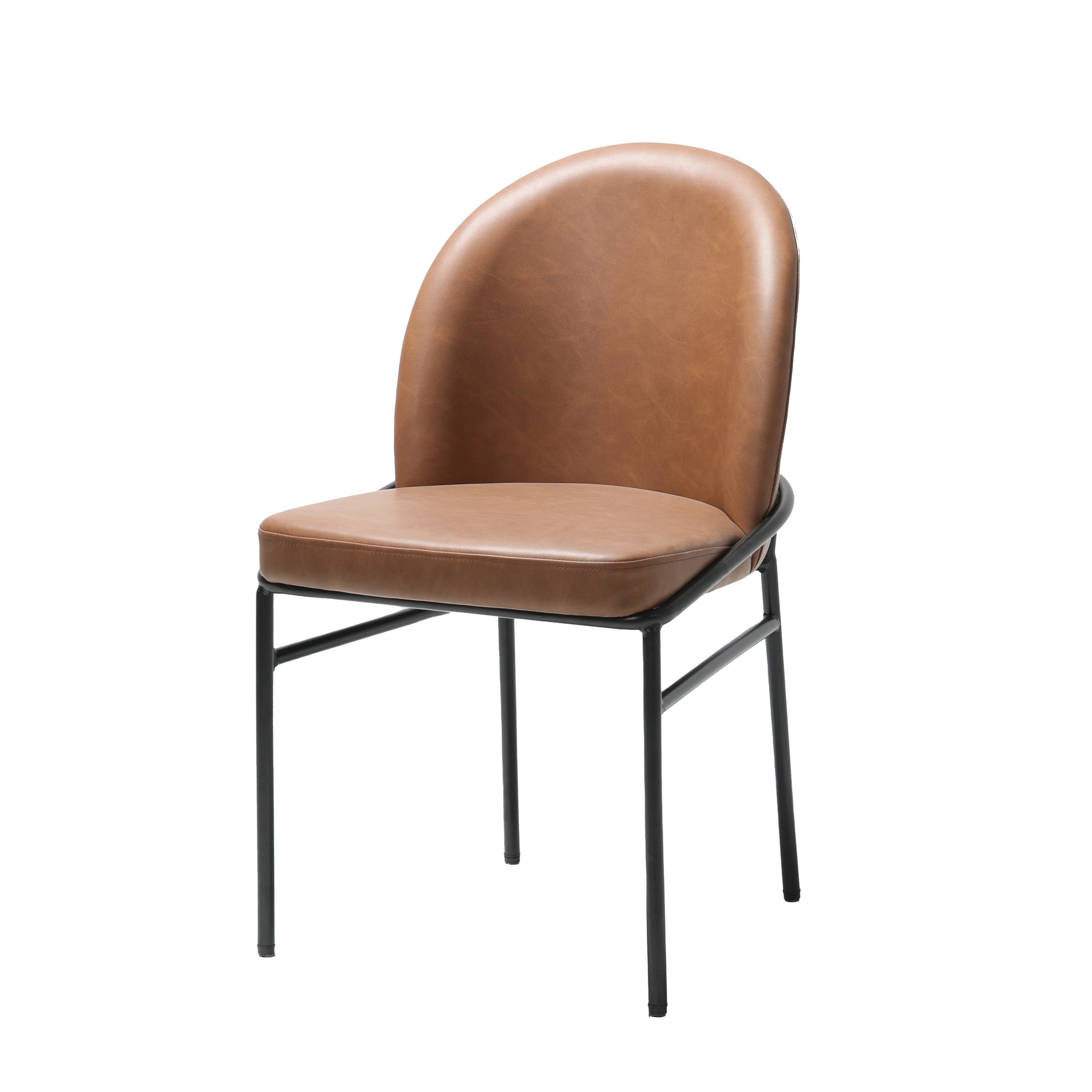 Metal Frame Leather Upholstered Chairs