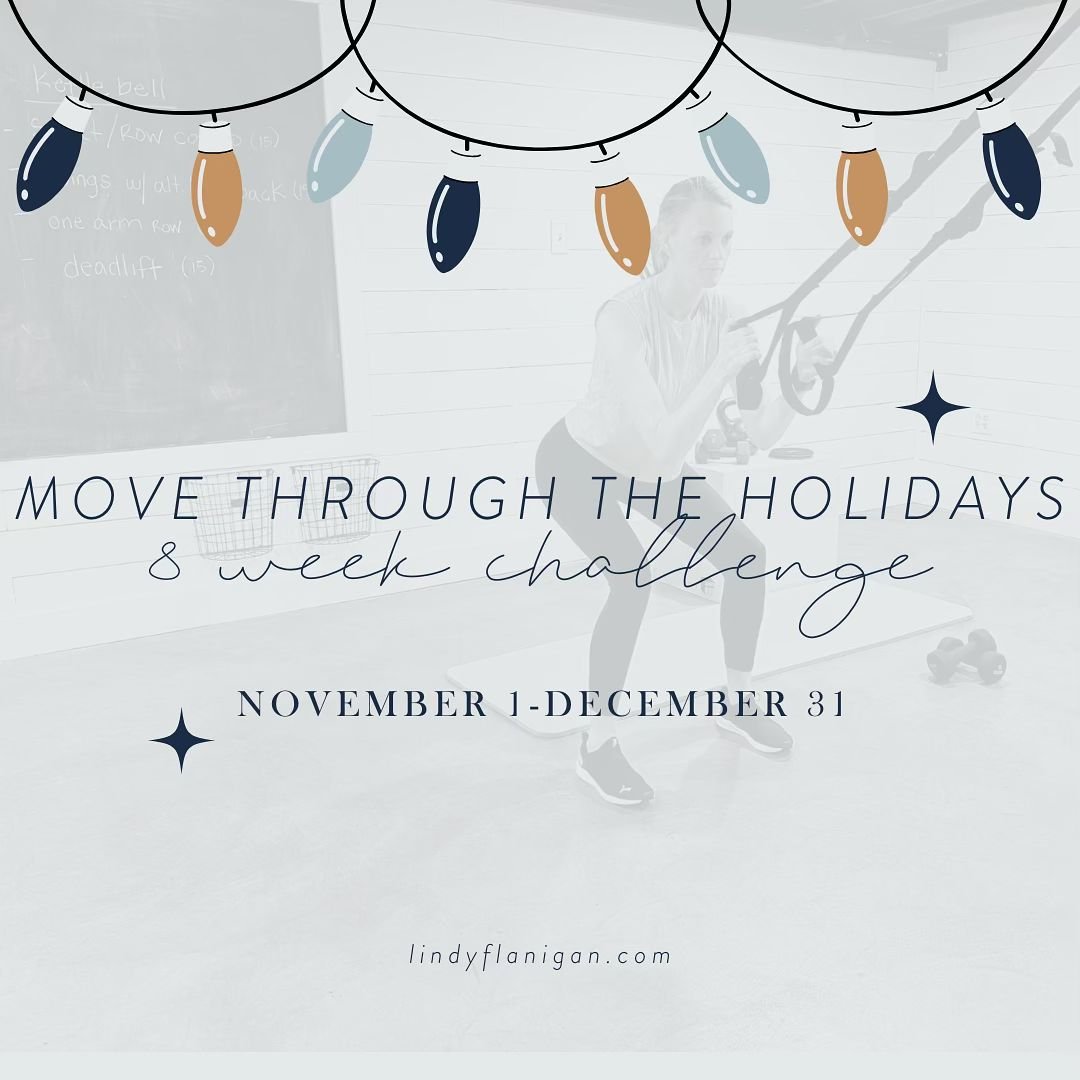 🎅🏼 Move Through the Holidays 🎄Starts tomorrow!!!!

🎄Calling all people who need accountability and motivation moving through the holiday months of November and December!

🎄Challenge Dates: November 1-December 31 

🎄What is the challenge? Comple