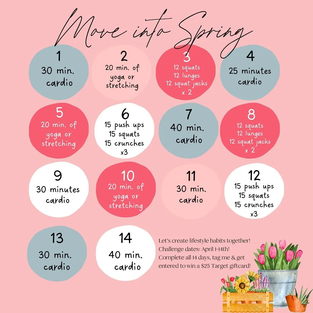 👉🏻Who wants in?! Who needs some SPRING motivation!!!!! 🙋🏼&zwj;♀️ 
👉🏻Lindy Flanigan Health Coaching&rsquo;s FREE SPRING movement challenge is here! 🌹🌸🌷🌼

It&rsquo;s super easy to join&hellip;&hellip;
👉🏻 Comment below you&rsquo;re in&hellip