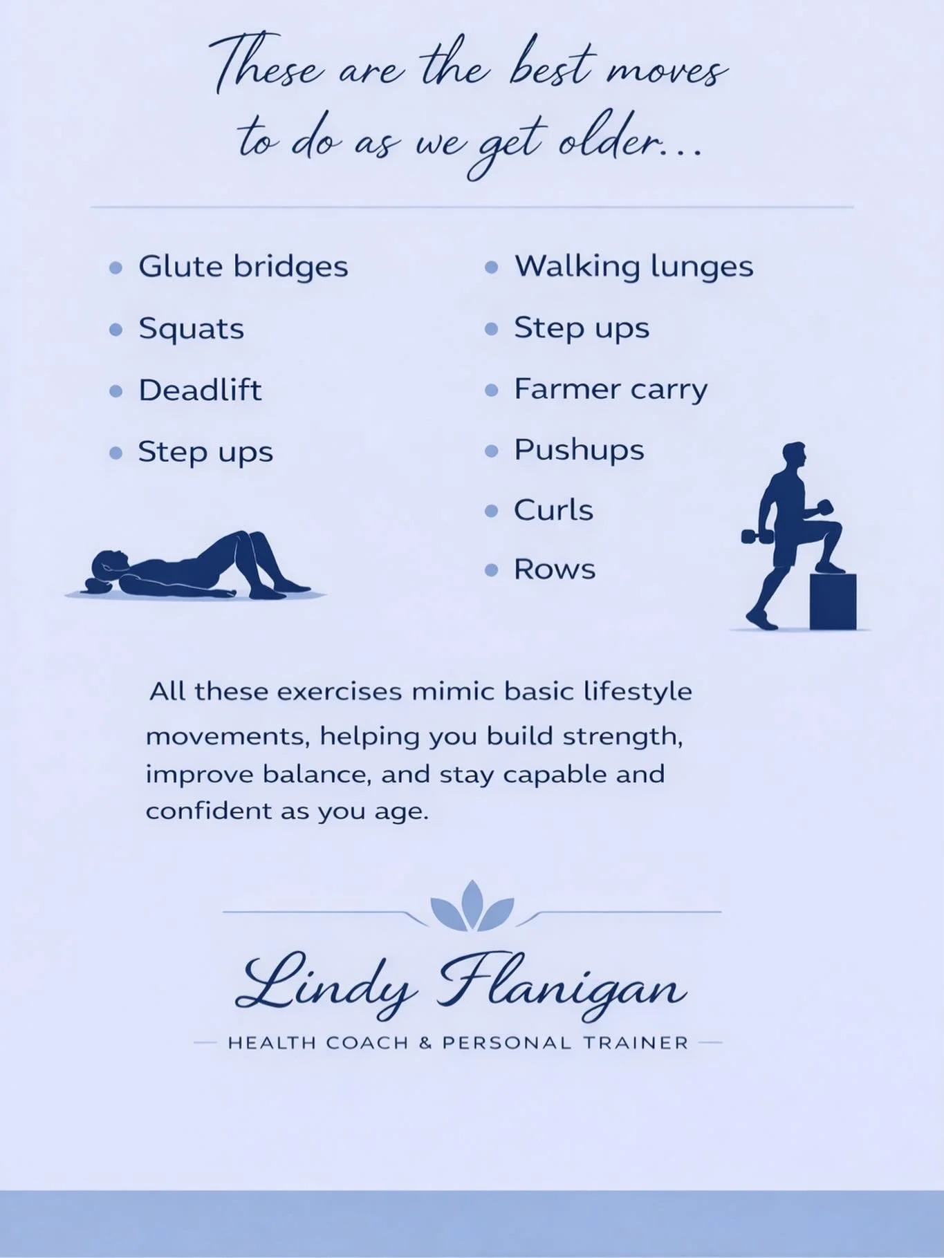 💪🏻Strength that supports real life!!!

👉🏻These exercises train your body for the movements you use every single day &mdash; helping you stay strong, steady, and confident as you age.

🏋🏻&zwj;♀️You don&rsquo;t need fancy workouts&hellip; just in