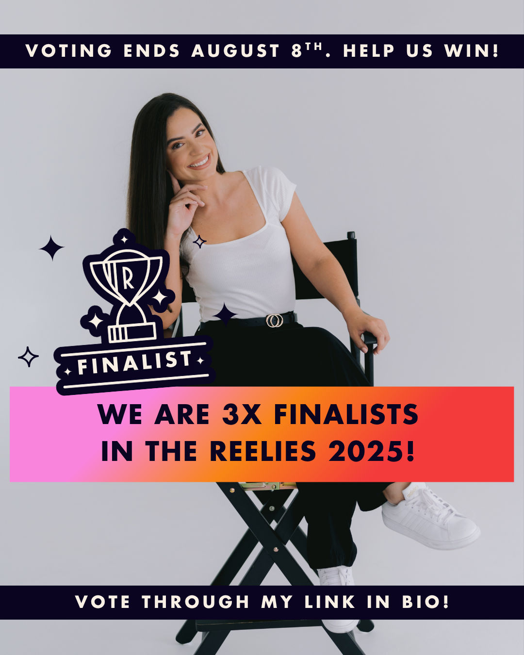 I’m a 3x finalist in The Reelies 2025 and I need your help! 🗳️