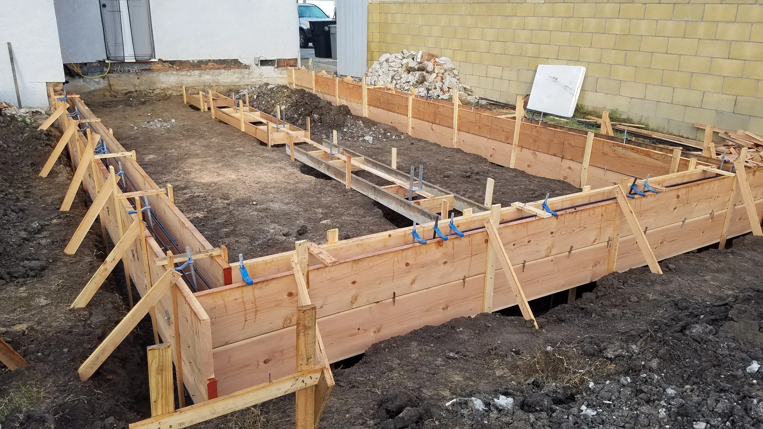 New foundation for two bedrooms and one bathroom extension in Torrance