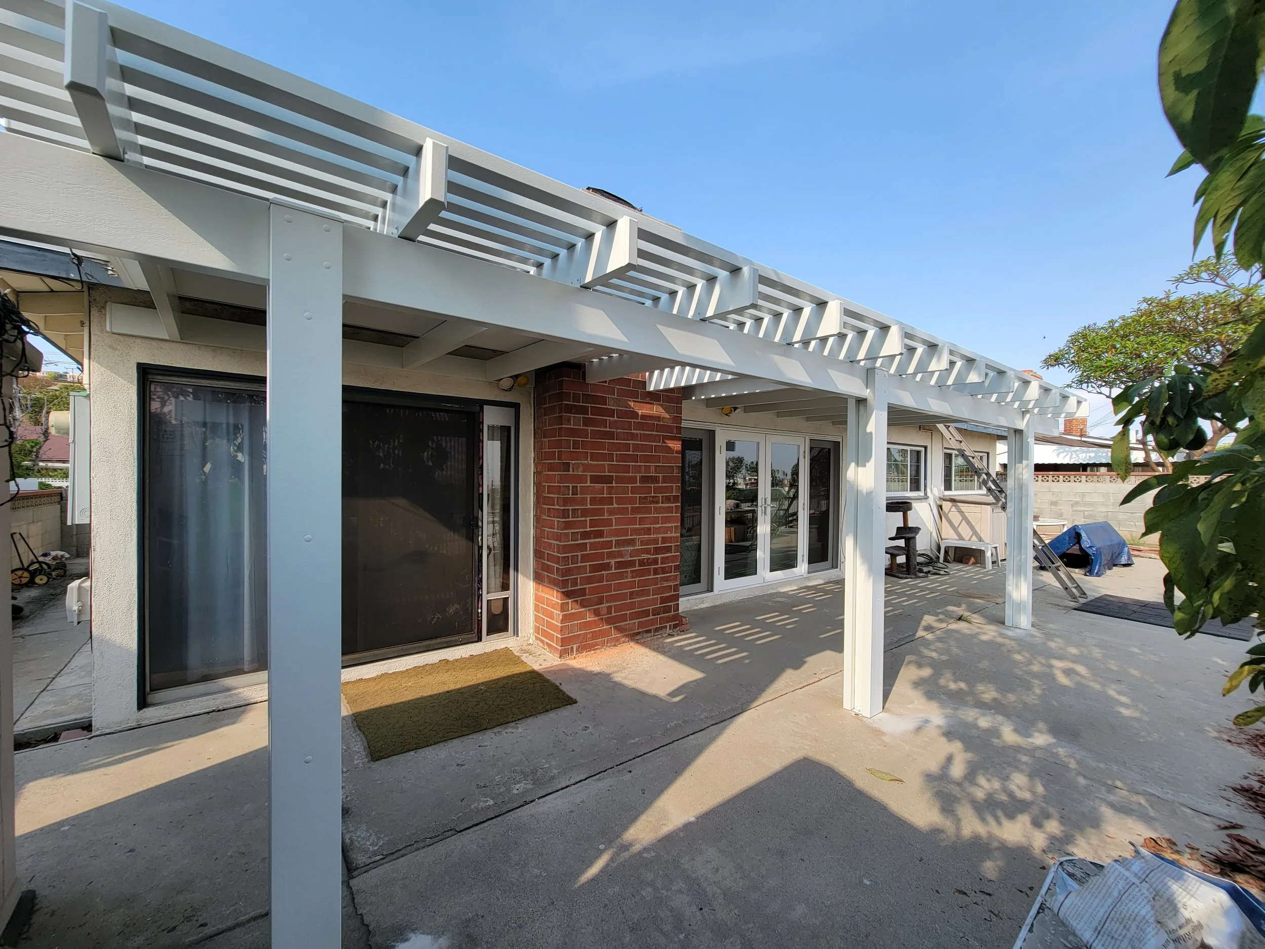 Added shade with a new solid top patio cover