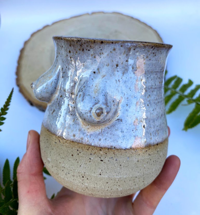 Made To Order - White Boobie Cup — Rosehill Pottery