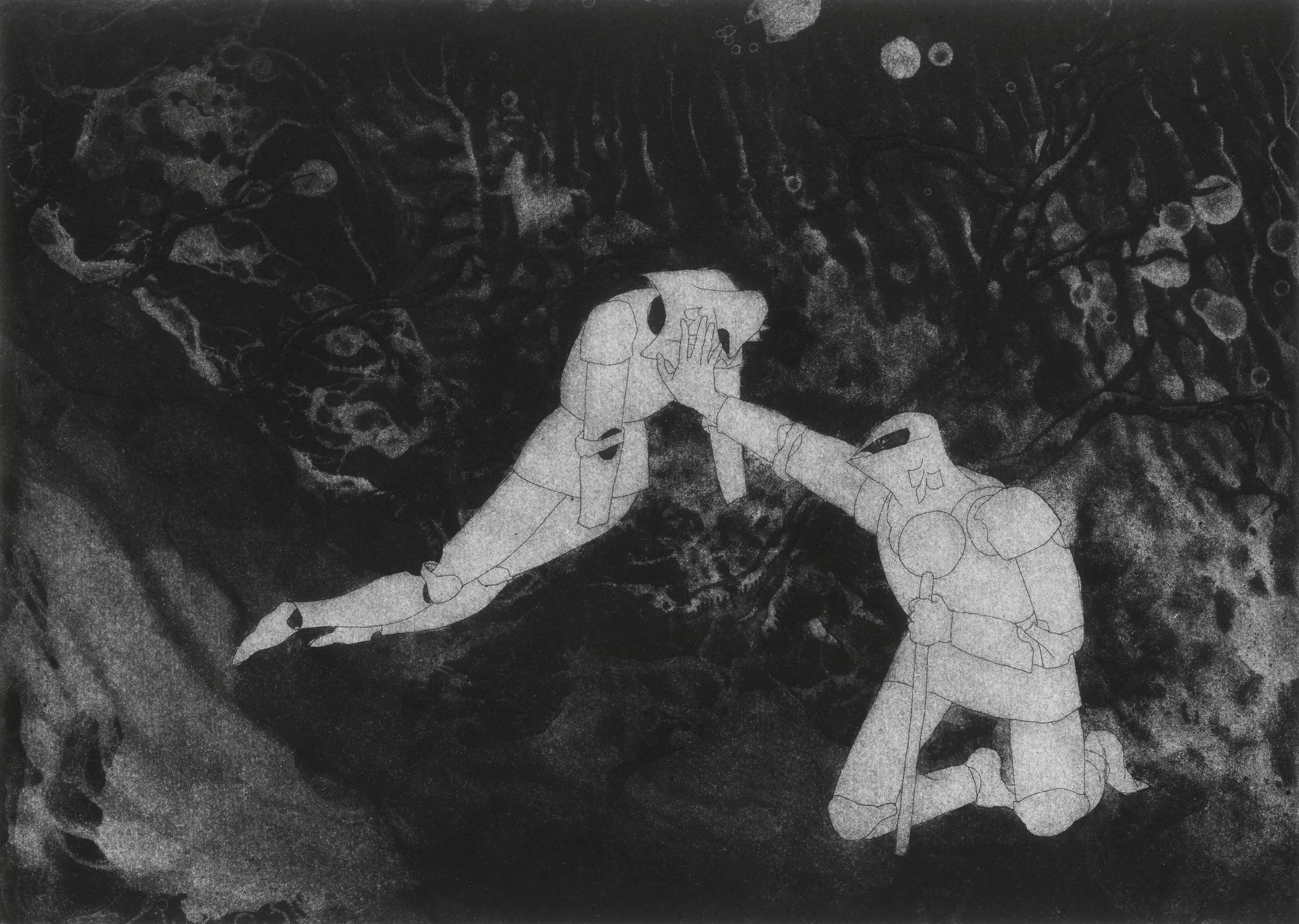 Anger, 37x30cm, Etching, Boris Kwok, 2025