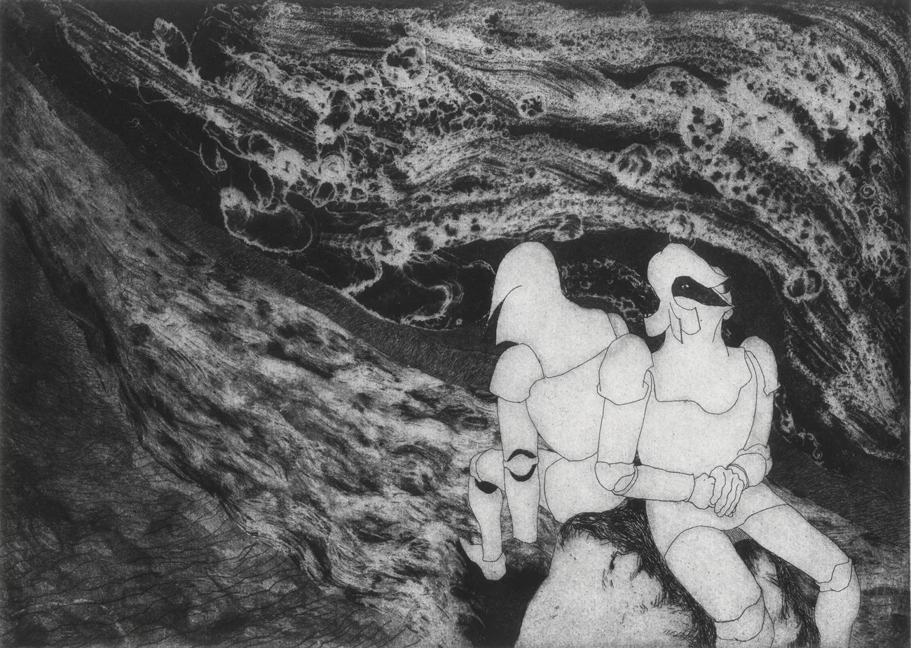 Bargaining, 37x30cm, Etching, Boris Kwok, 2025
