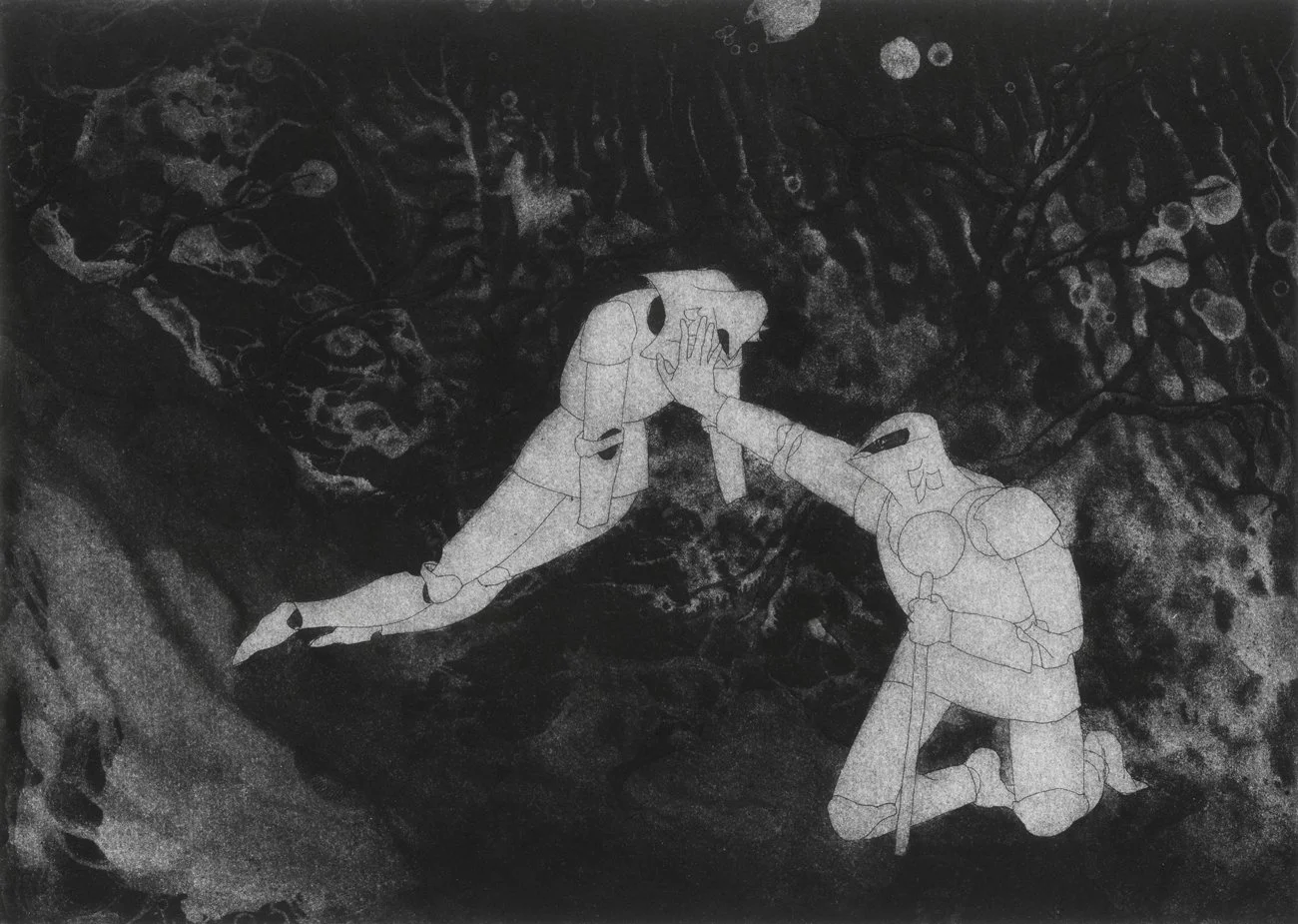 Anger, 37x30cm, Etching, Boris Kwok, 2025