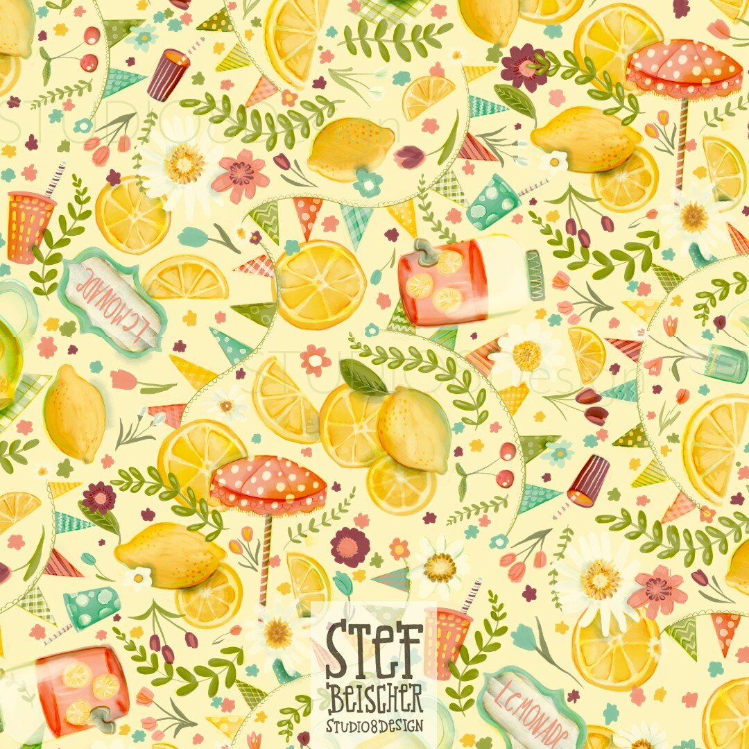 I've been wanting to create something with the theme of a lemonade stand for such a long time. I'm really craving those long, warm, sunny summer days. Hopefully this brings some brightness to your day - at least those of us in the gloomy, gray, cold 