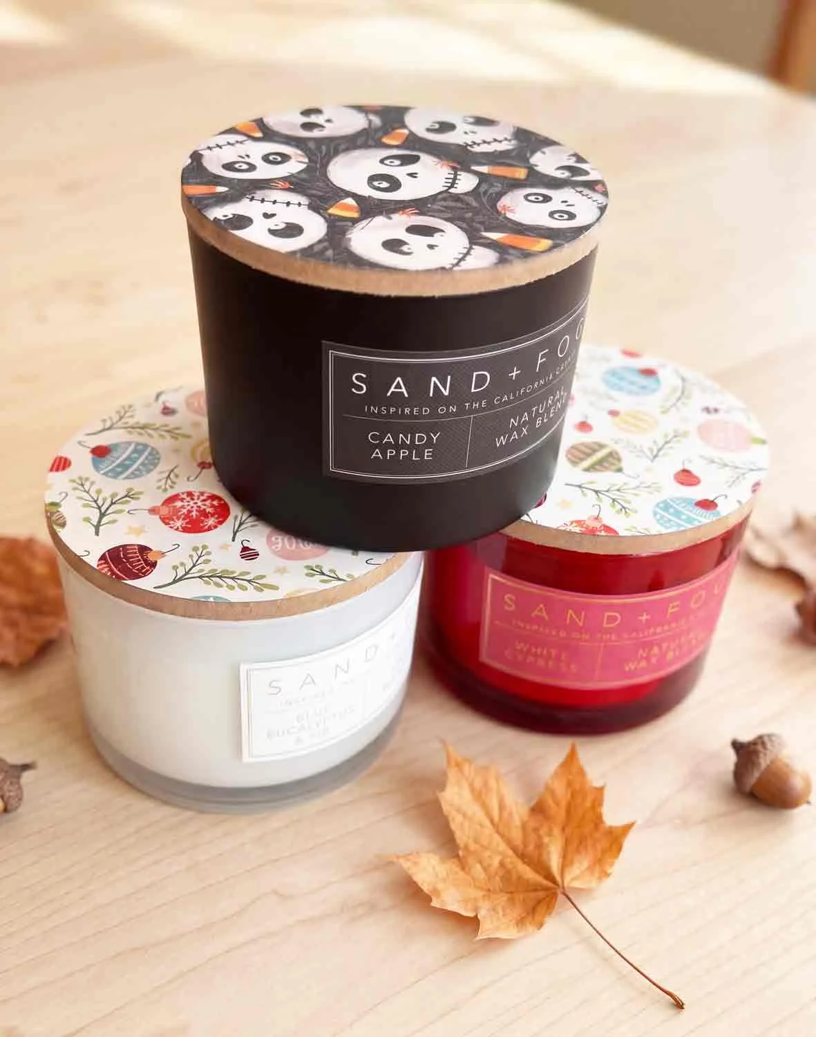 Sand & Fog Halloween and Christmas Candle Art