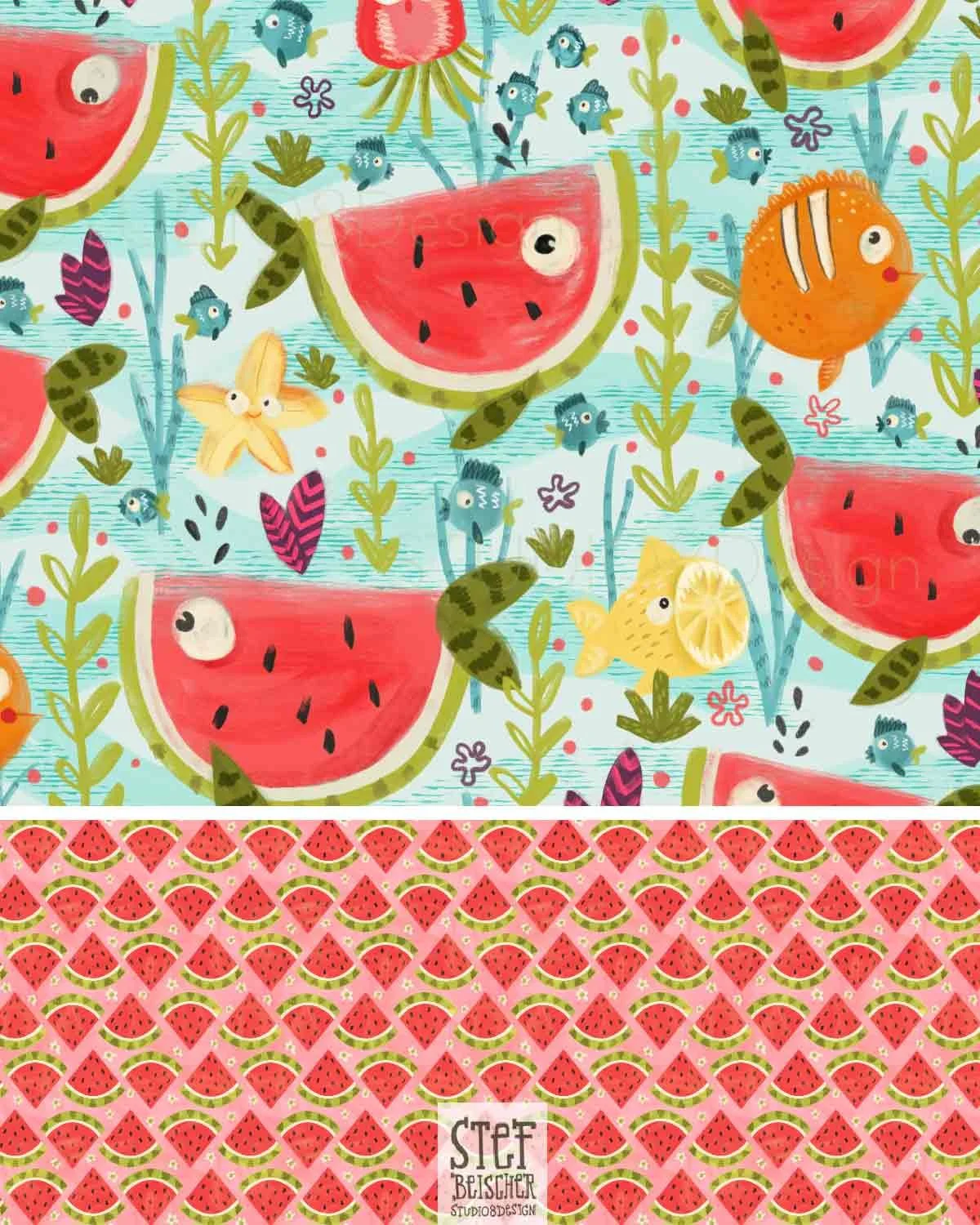 cute-childrens-surface-pattern-watermelon-fish-stephanie-beischer.jpg