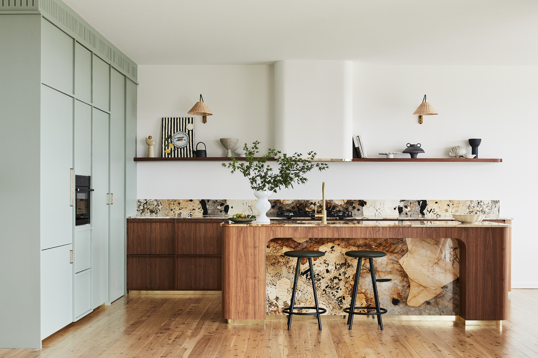 This Coastal Kitchen in Sydney Features the Best Sage Green Paint